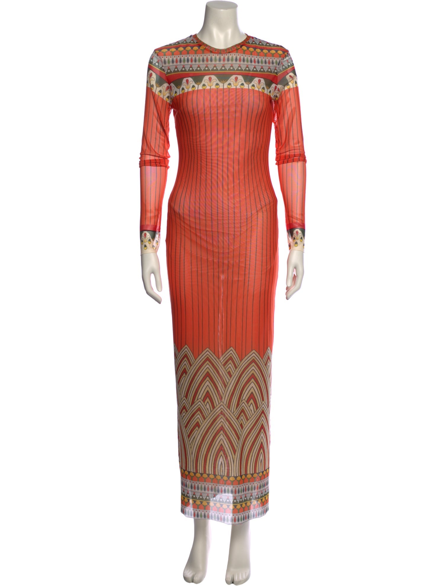 Agua Bendita Printed Long Dress