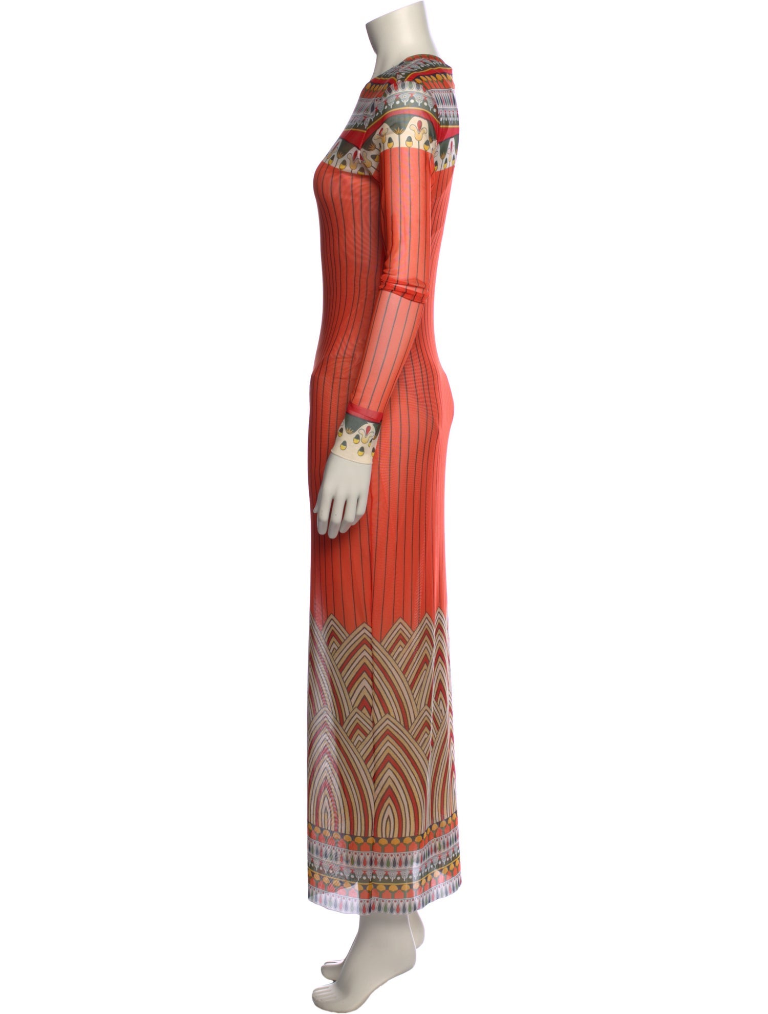 Agua Bendita Printed Long Dress