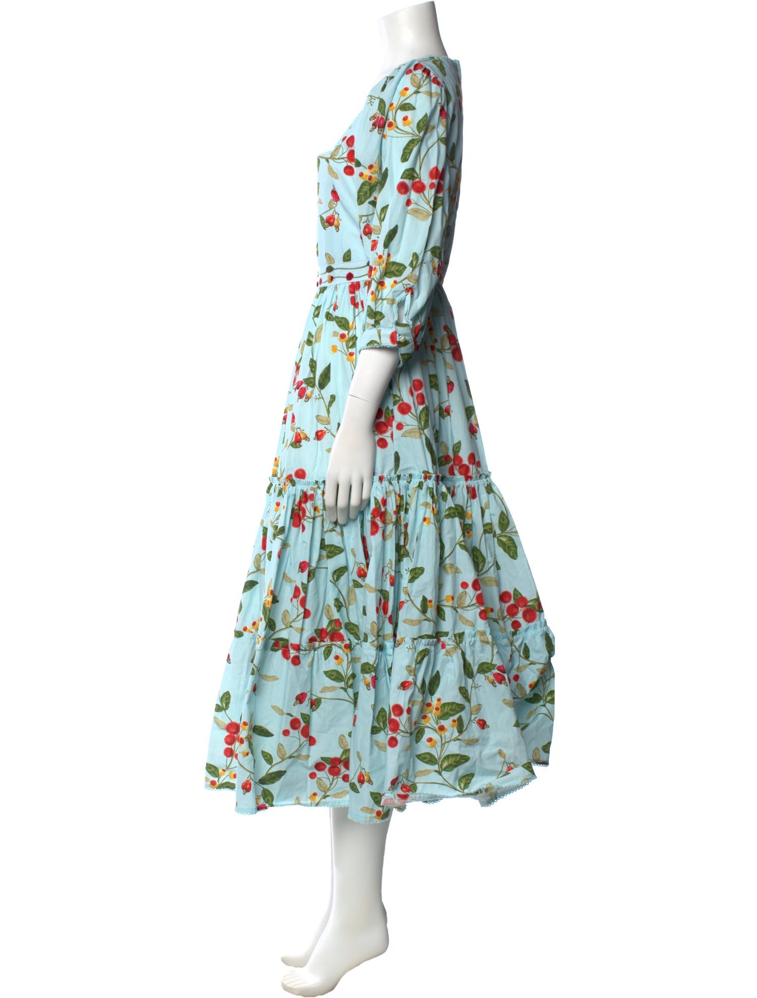 Agua Bendita Floral Print Long Dress w/ Tags