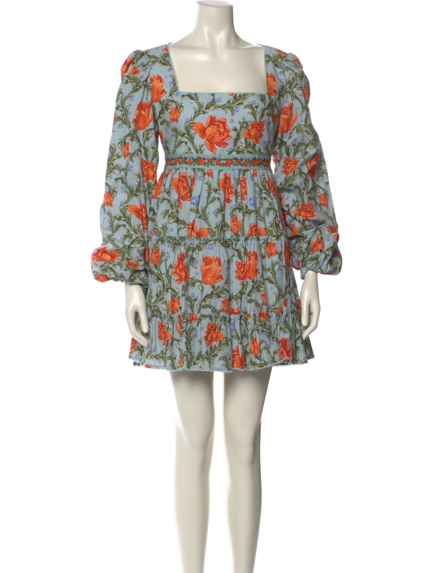 Agua Bendita Floral Print Mini Dress