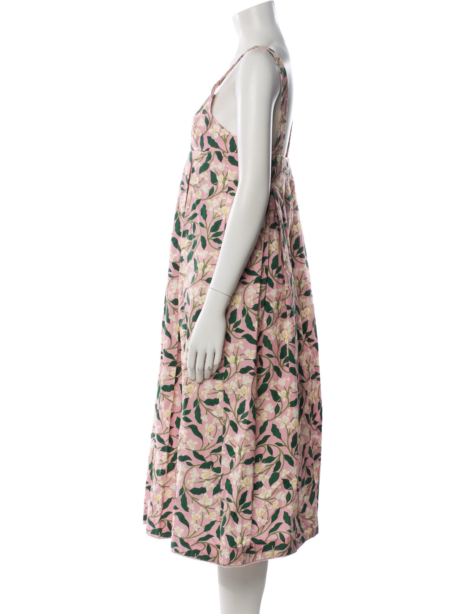 Agua Bendita Floral Print Midi Length Dress