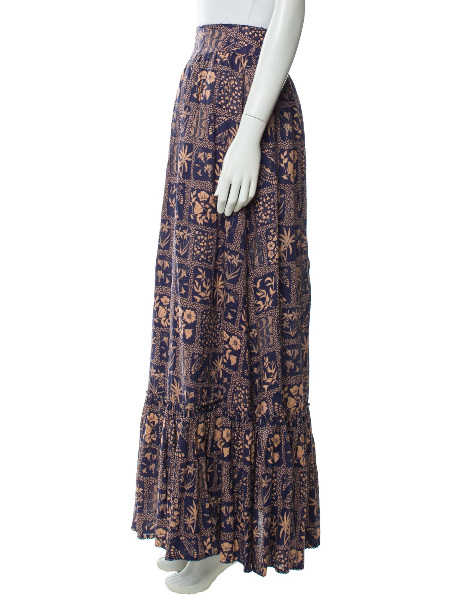 Agua Bendita Linen Long Skirt