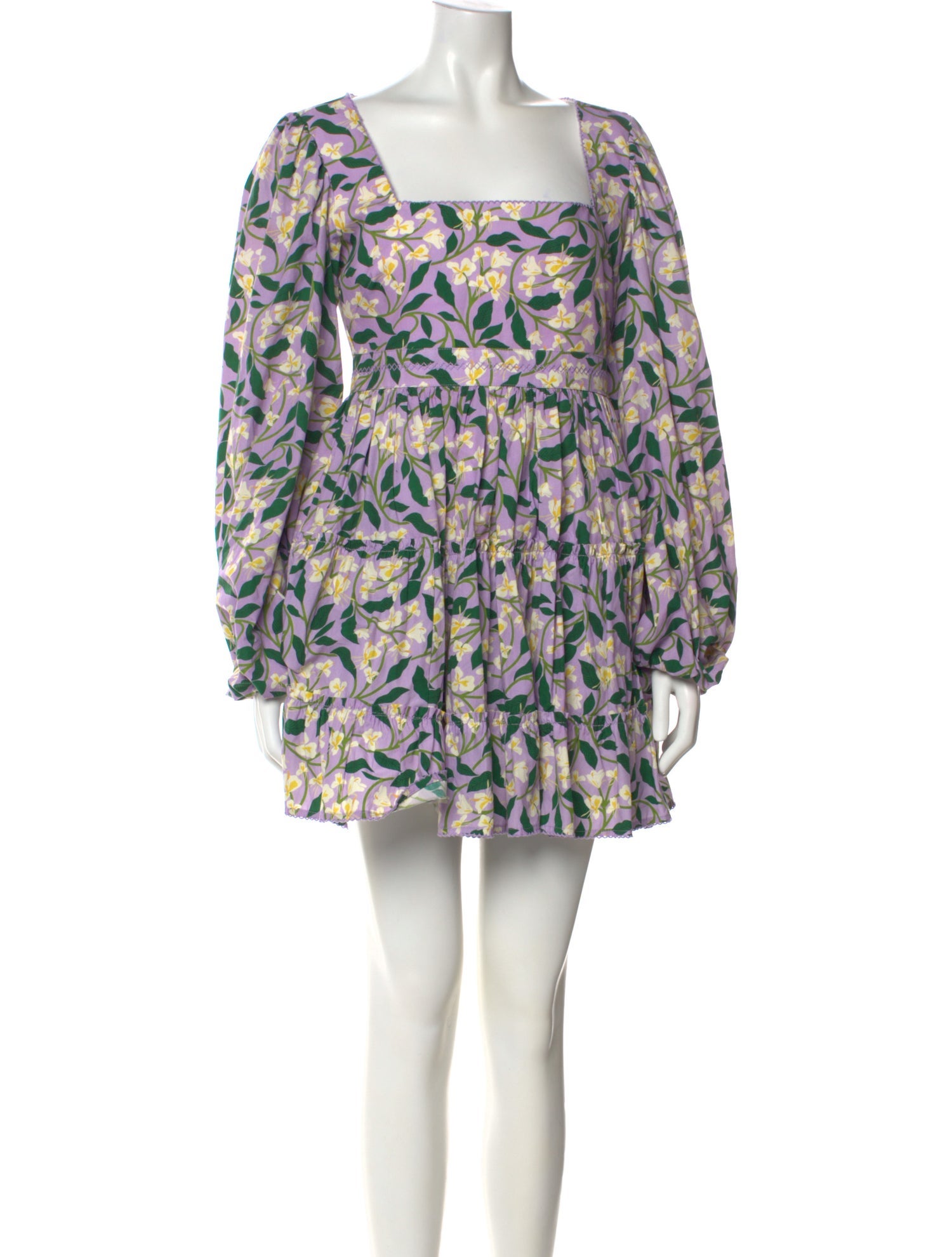 Agua Bendita Floral Print Mini Dress