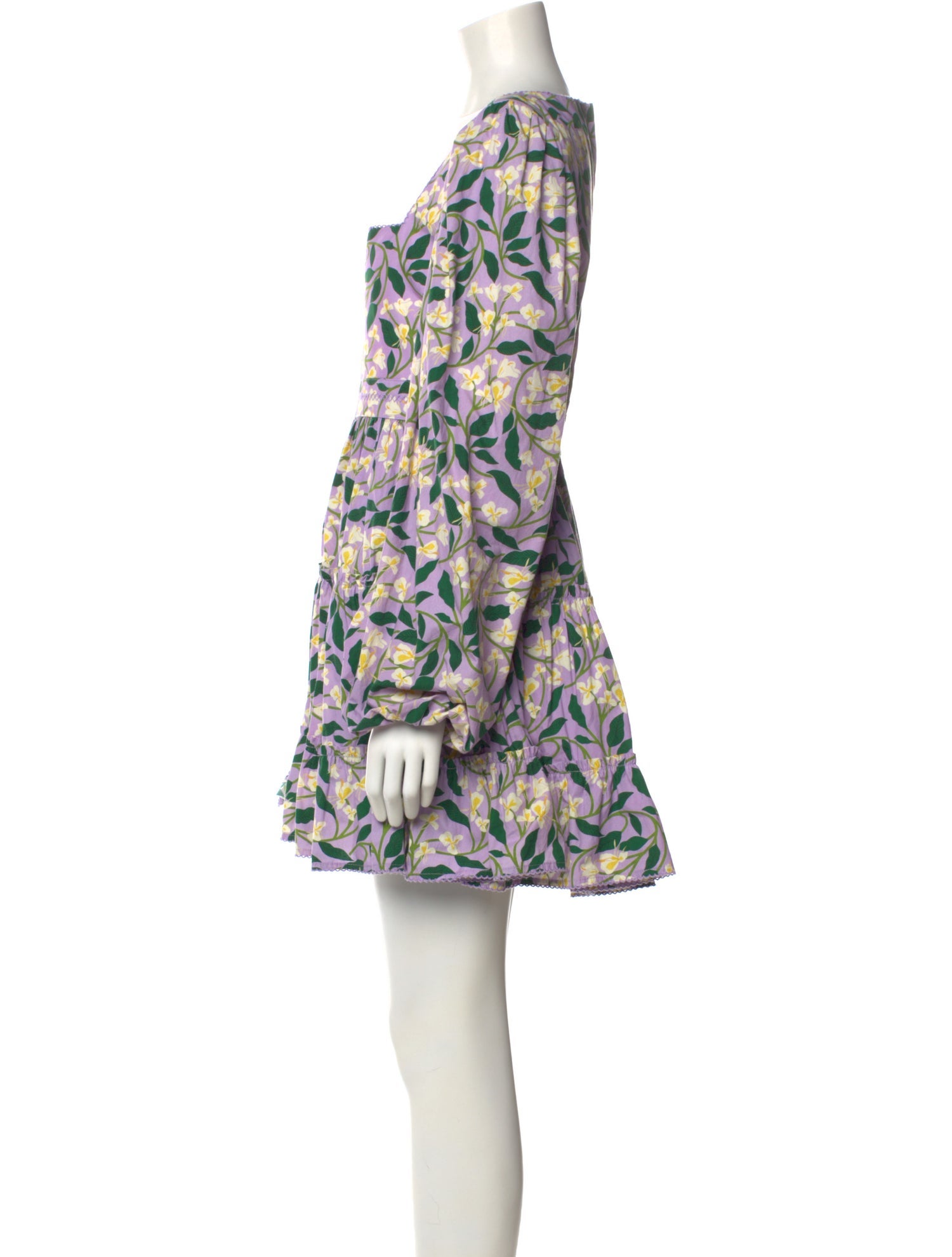 Agua Bendita Floral Print Mini Dress