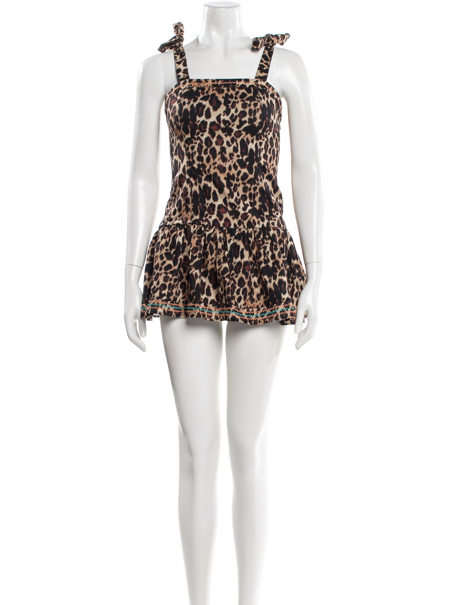 Agua Bendita Animal Print Mini Dress