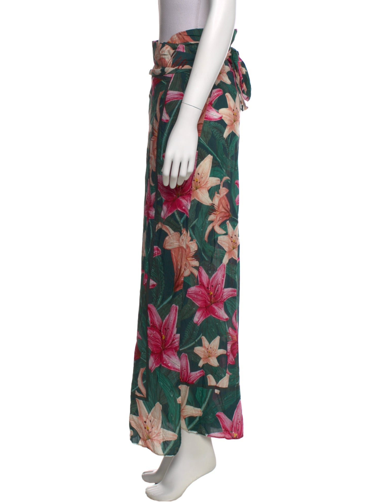 Agua Bendita Floral Print Long Skirt