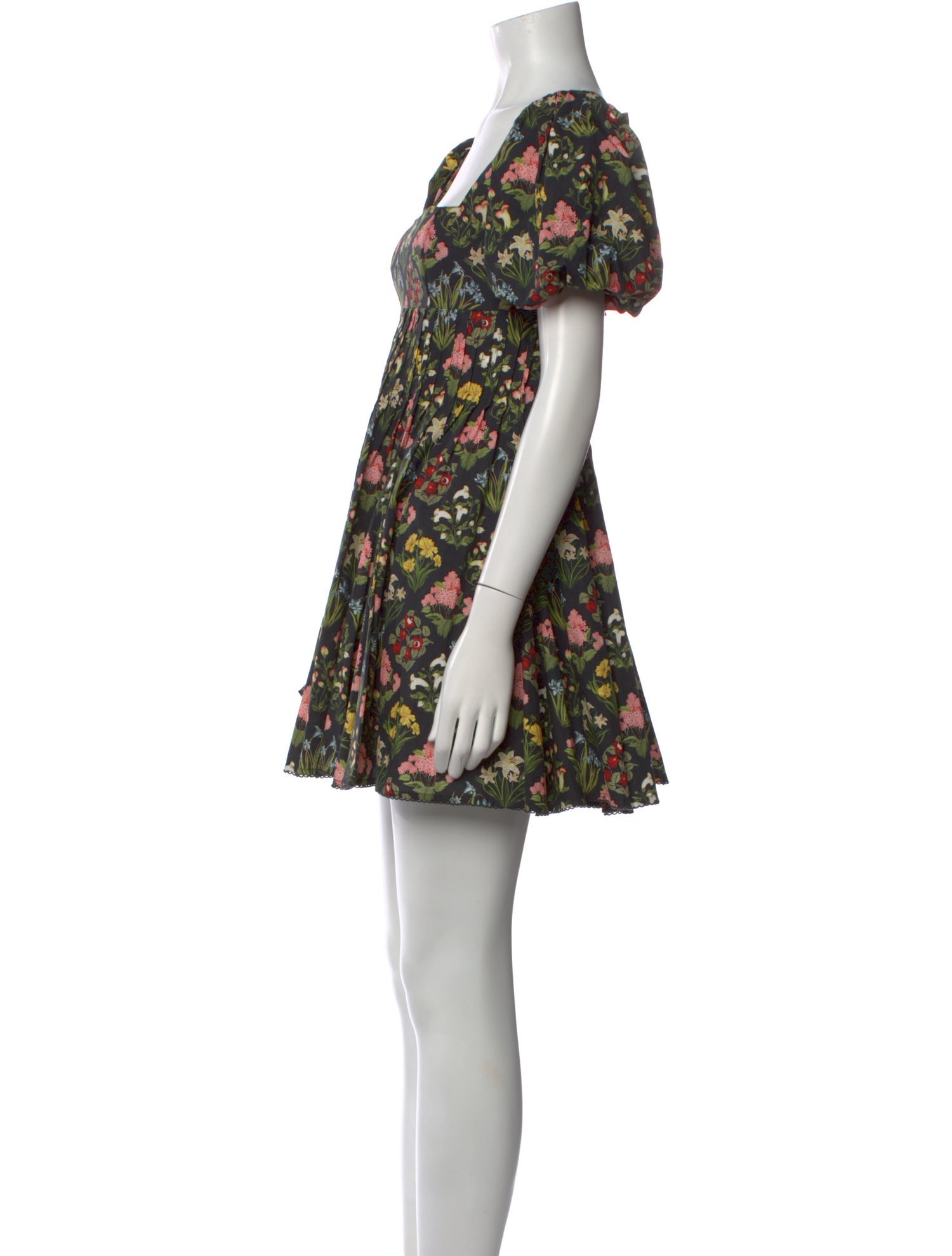 Agua Bendita Floral Print Mini Dress