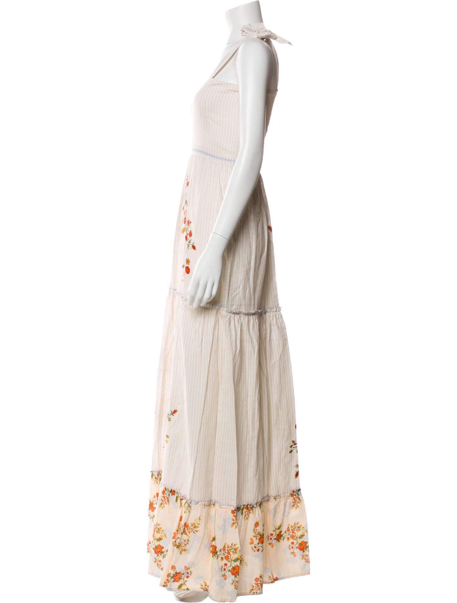 Agua Bendita Floral Print Long Dress