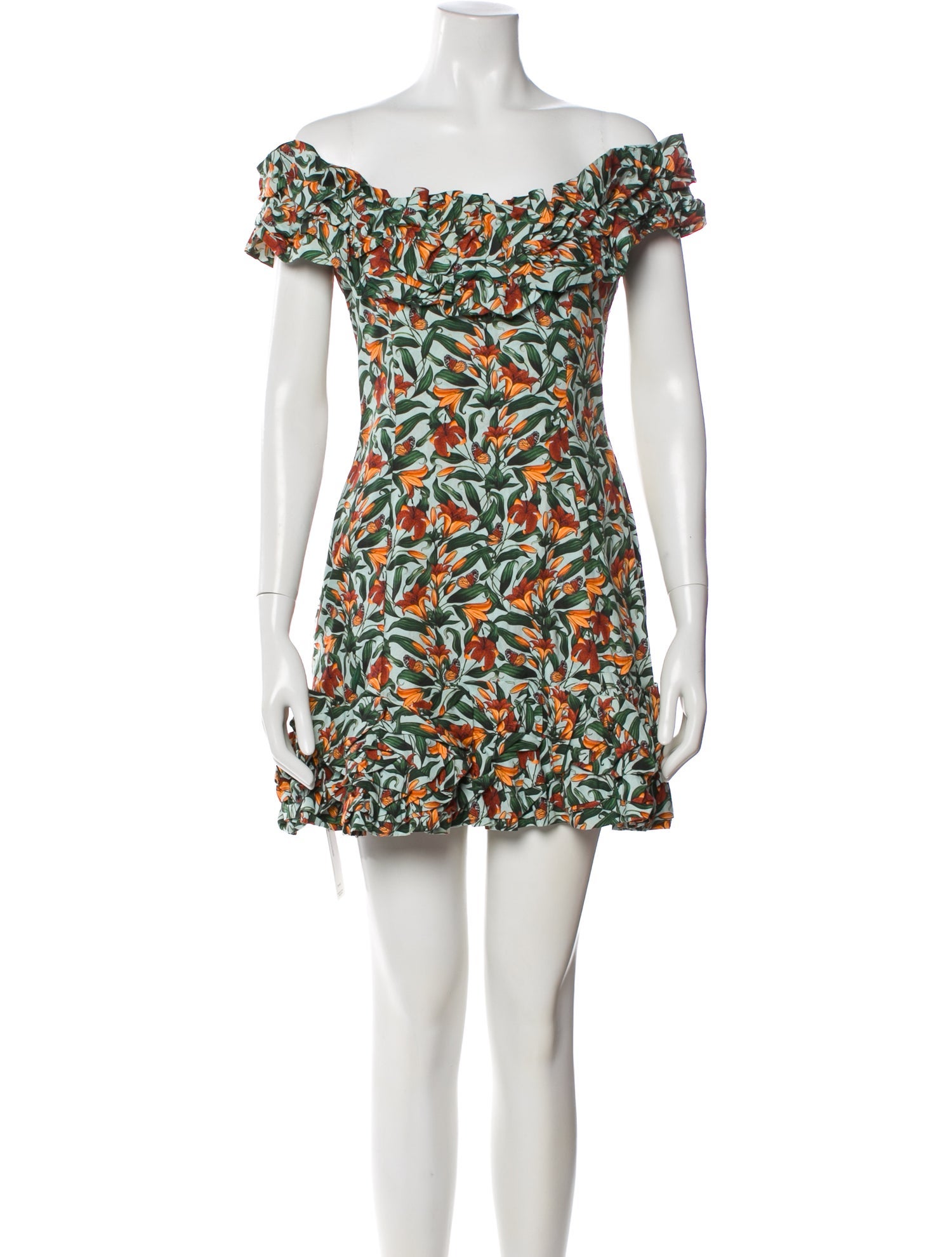 Agua Bendita Printed Mini Dress