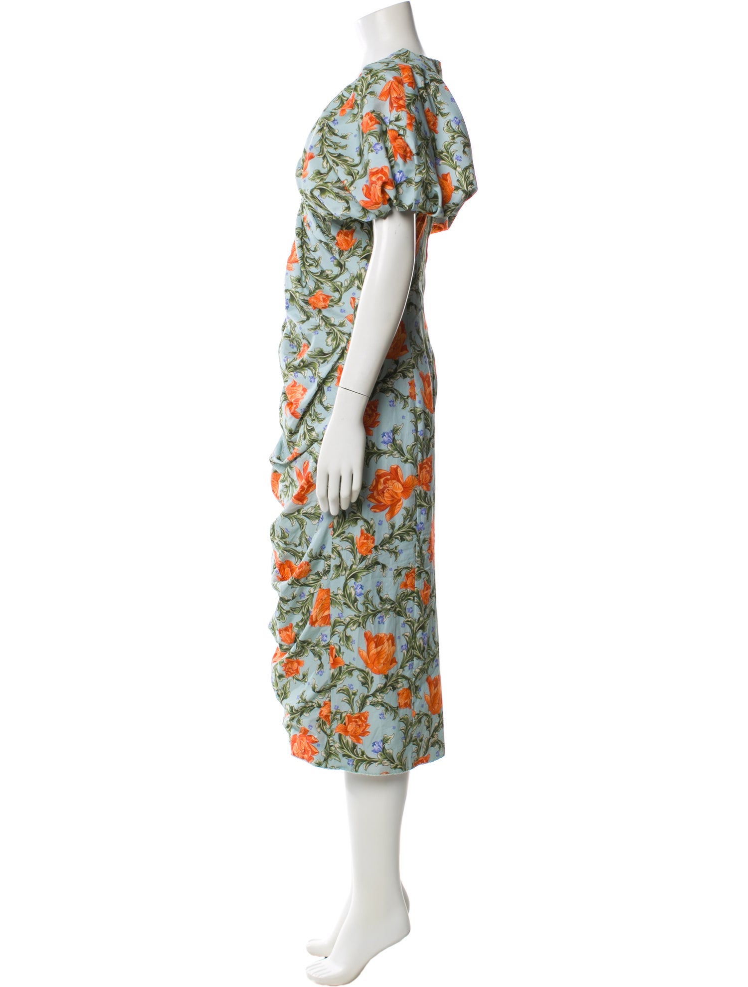 Agua Bendita Floral Print Long Dress