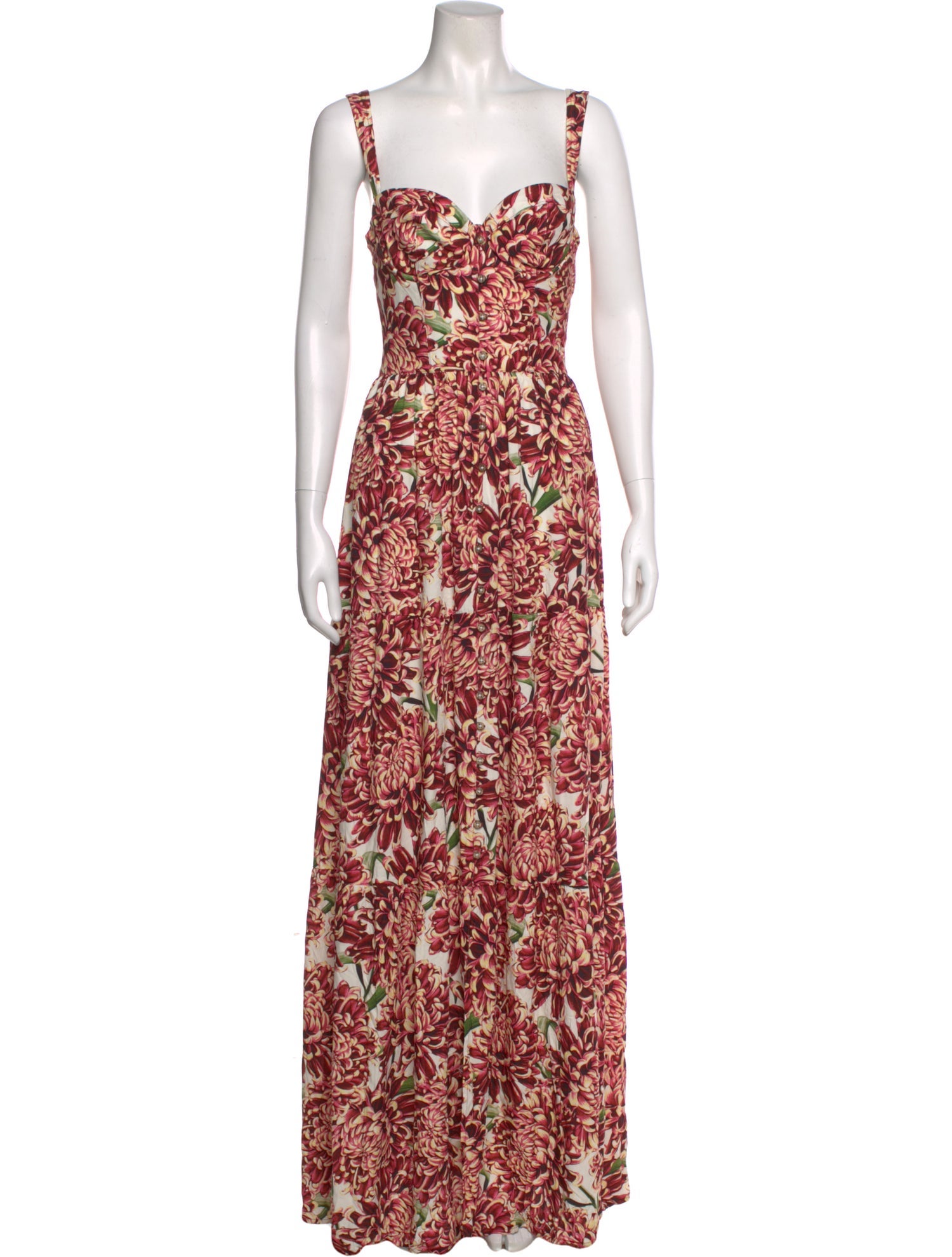 Agua Bendita Printed Long Dress w/ Tags