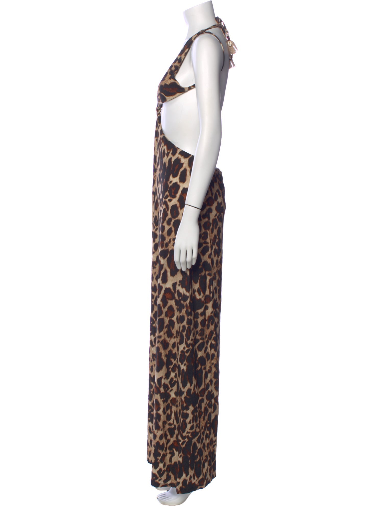 Agua Bendita Animal Print Long Dress