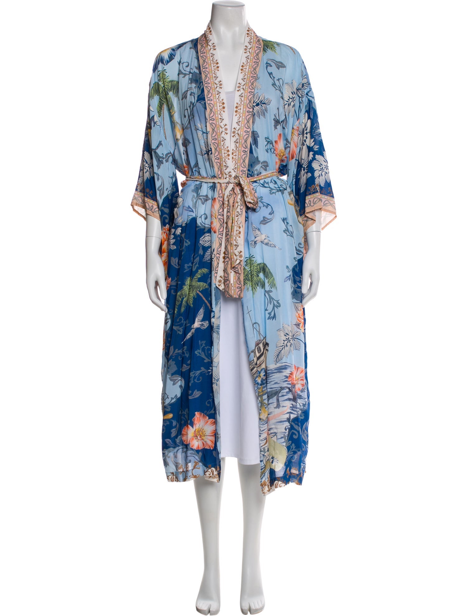 Agua Bendita Printed Robe w/ Tags