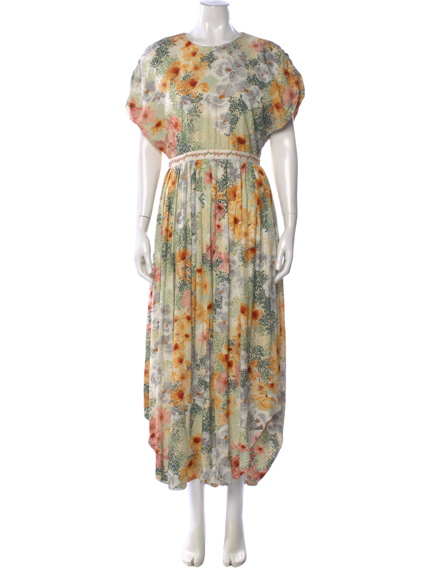 Agua Bendita Floral Print Long Dress