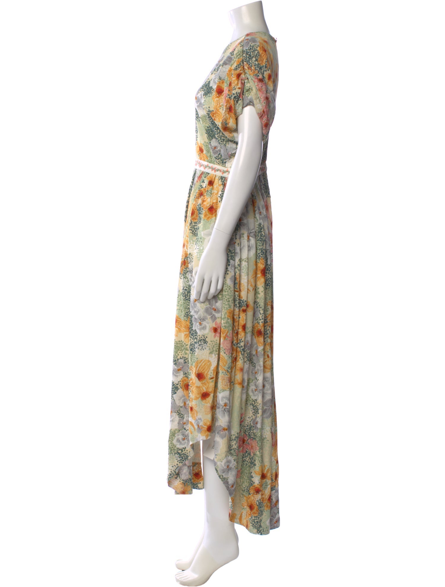 Agua Bendita Floral Print Long Dress