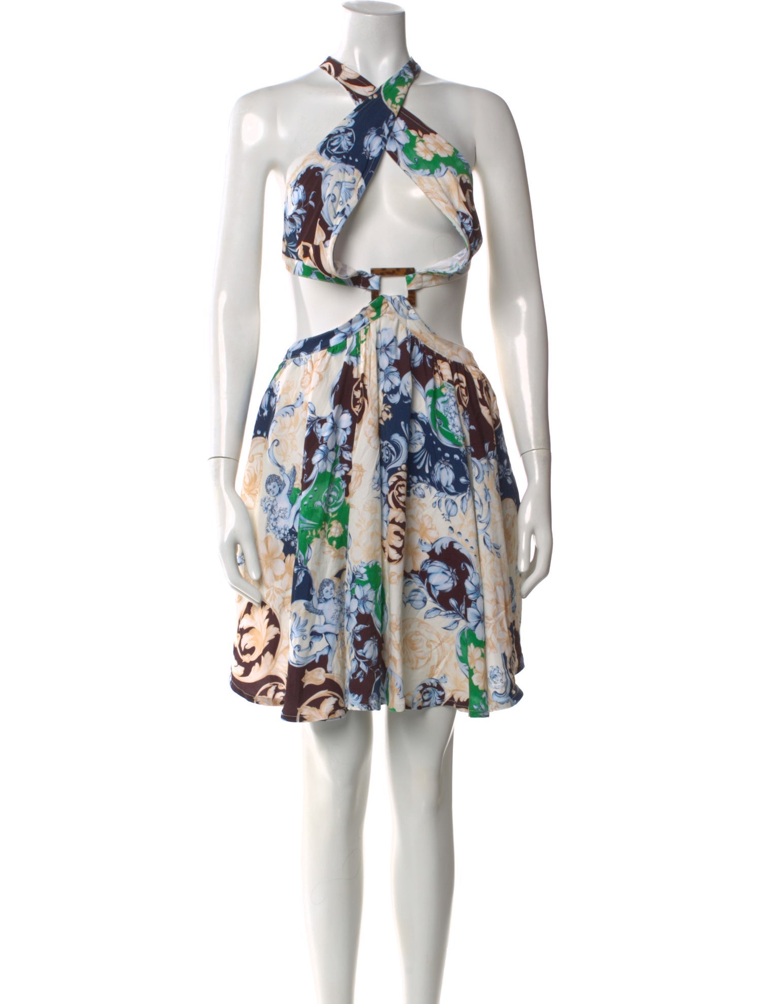 Agua Bendita Printed Mini Dress w/ Tags