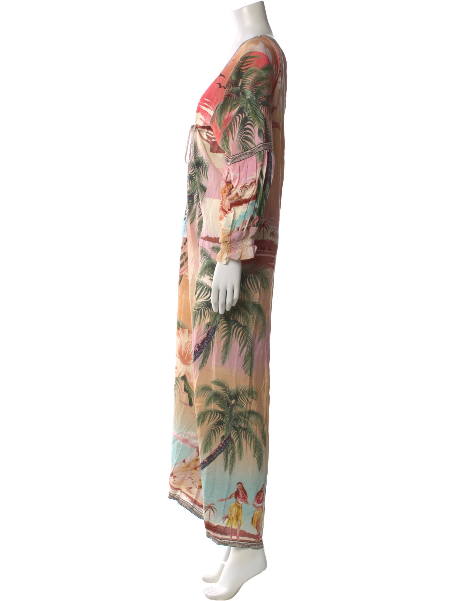Agua Bendita Printed Long Dress