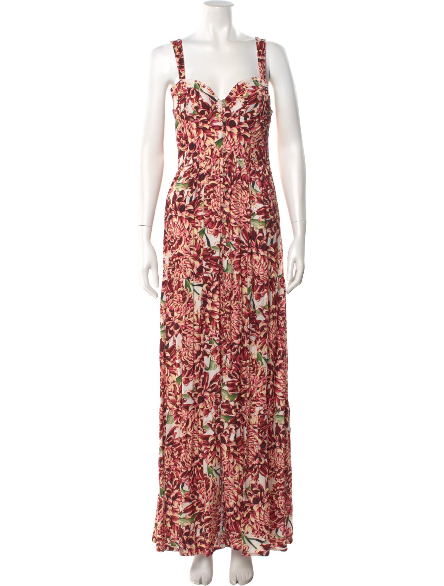 Agua Bendita Floral Print Long Dress w/ Tags