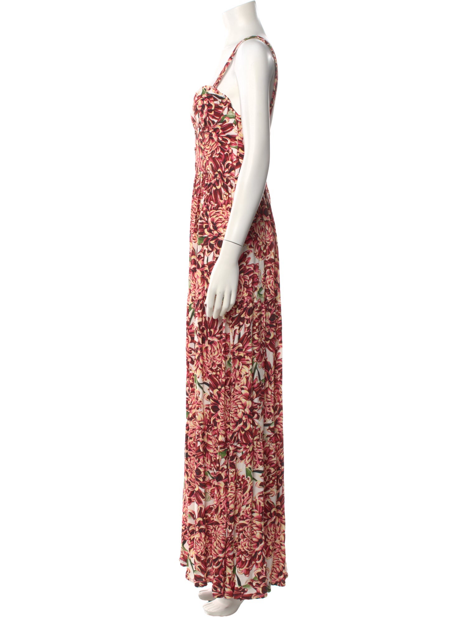 Agua Bendita Floral Print Long Dress w/ Tags
