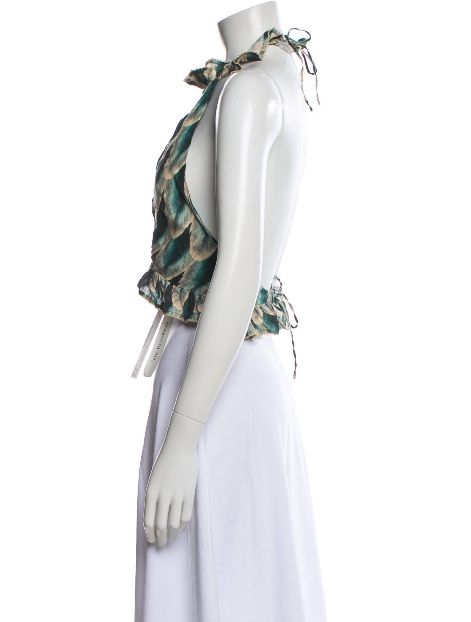 Agua Bendita Linen Patterned Top