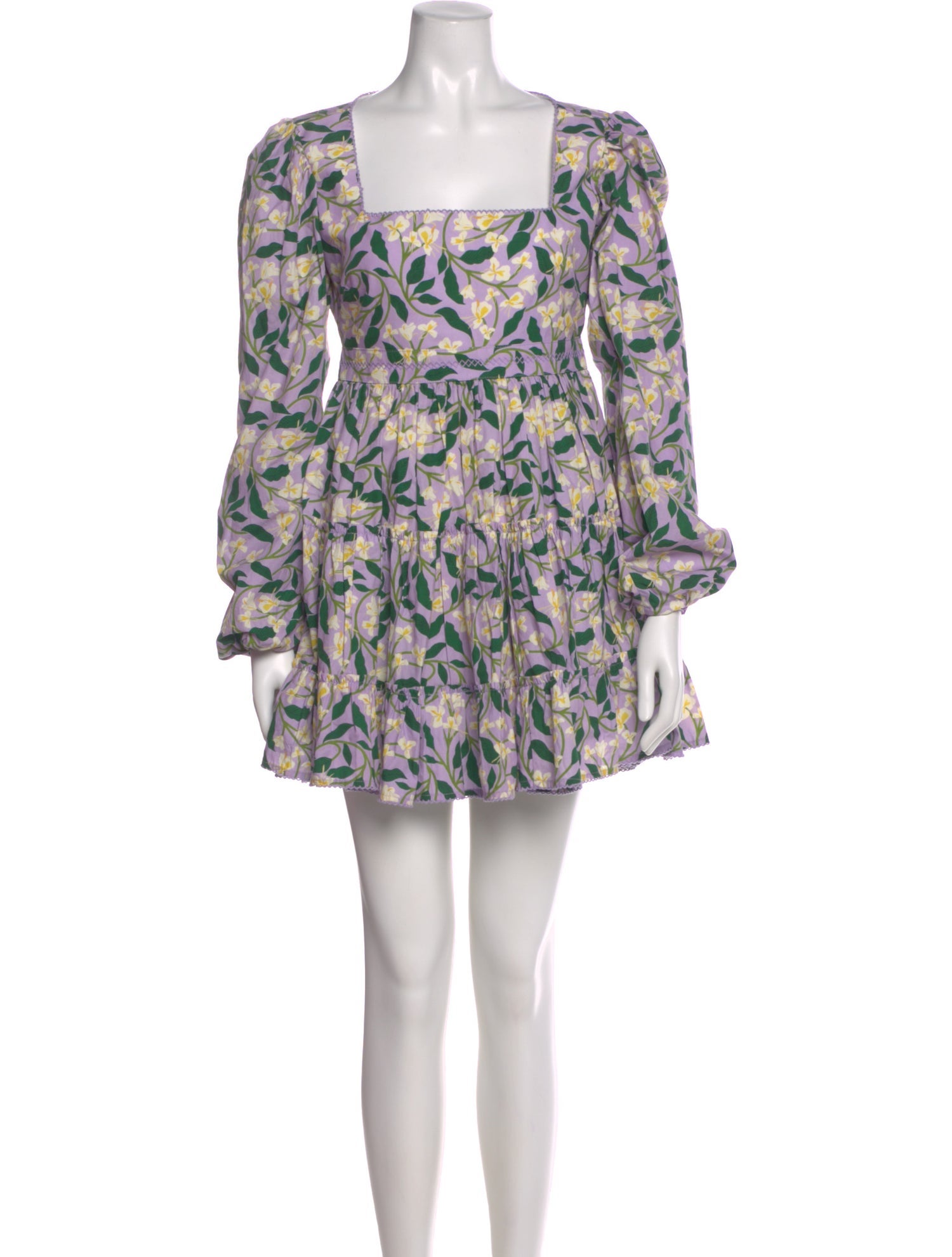 Agua Bendita Floral Print Mini Dress