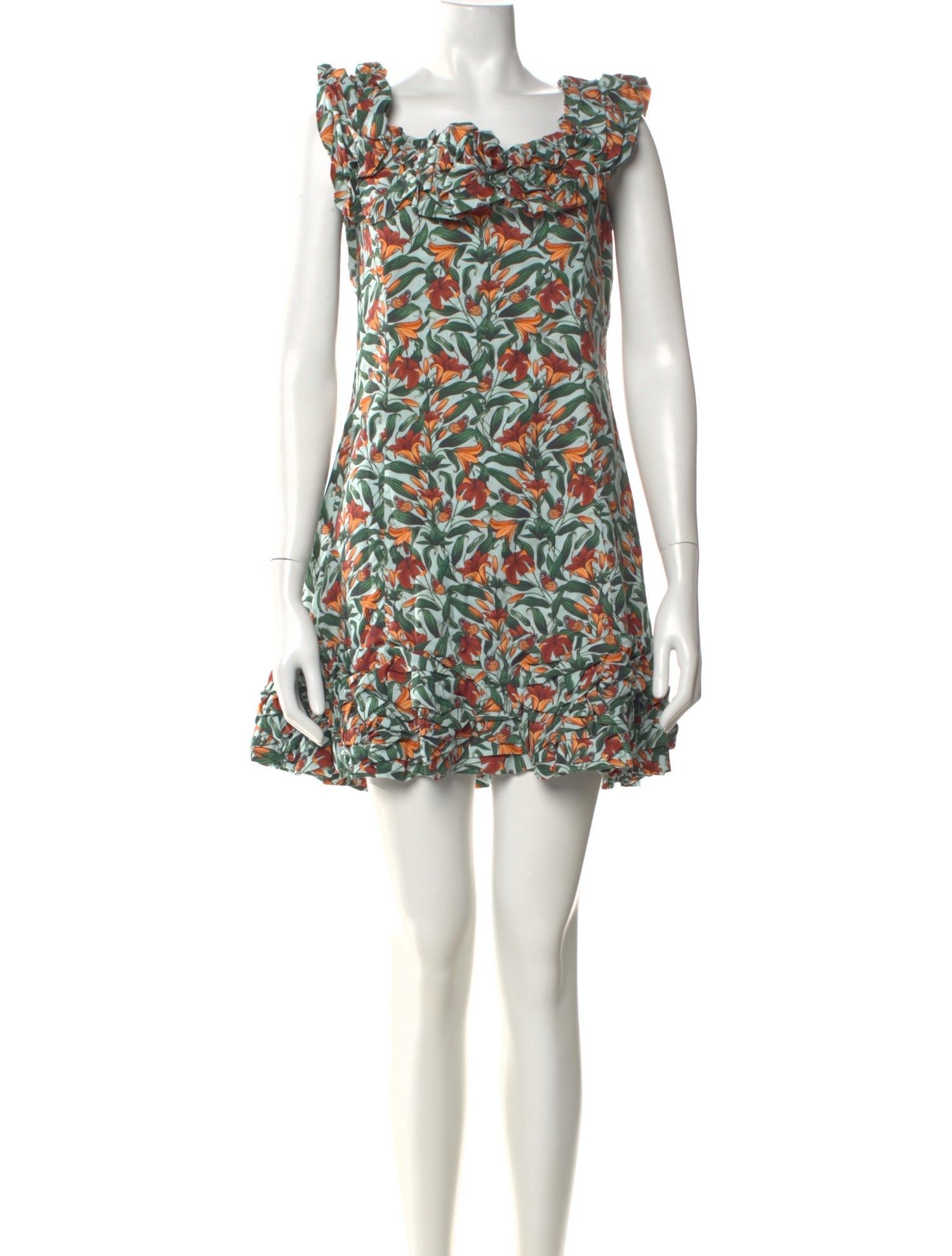 Agua Bendita Printed Mini Dress
