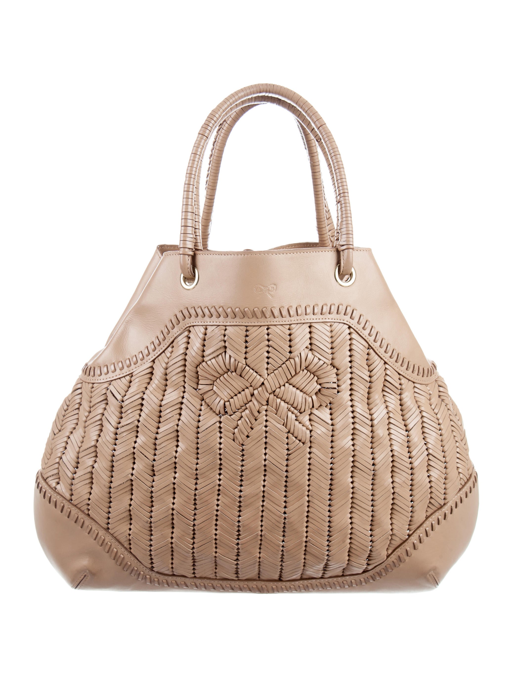 Anya Hindmarch Woven Leather Tote Handbags WAH22313 The RealReal