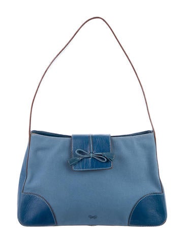 Anya Hindmarch Leather-Trimmed Woven Bag