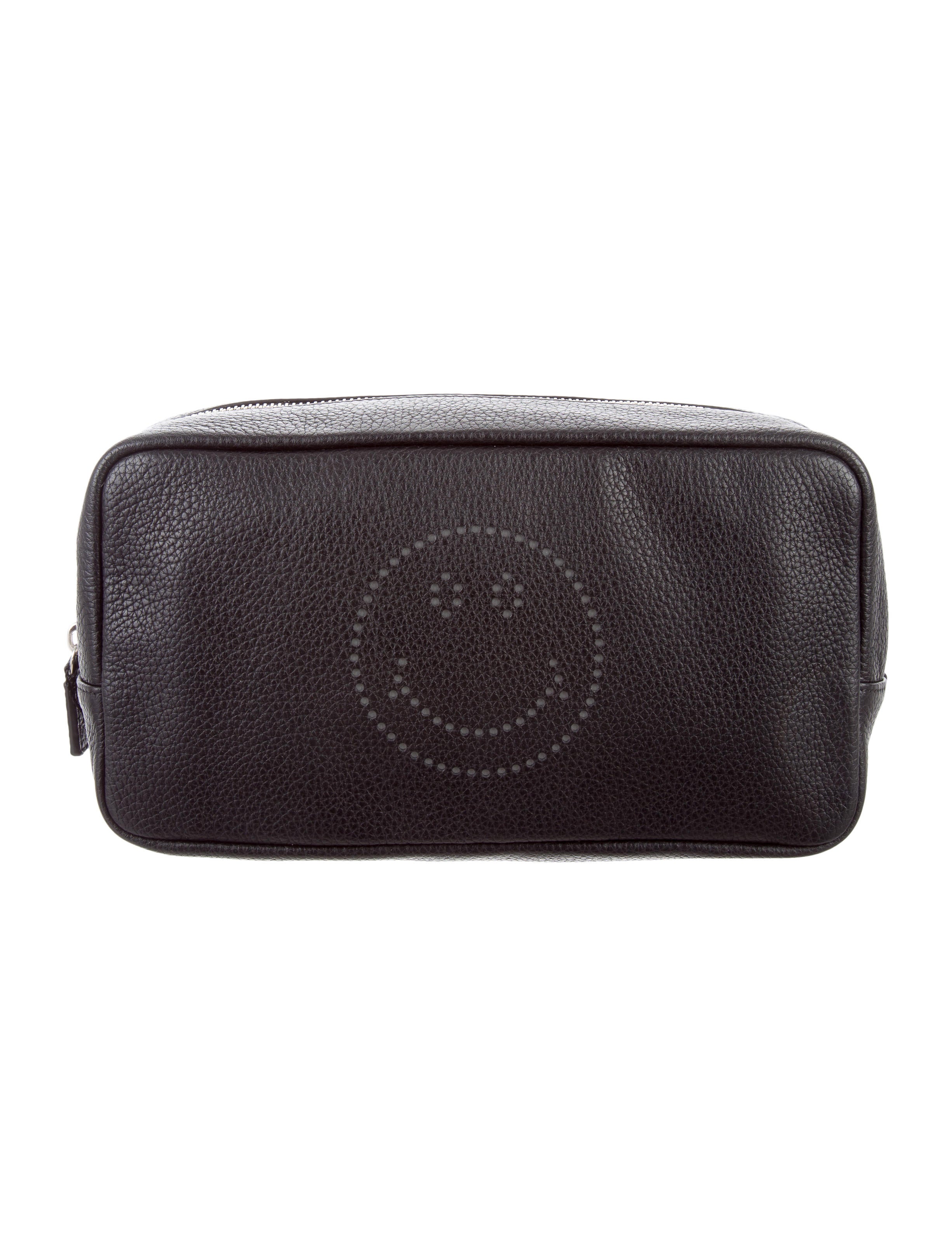 Anya Hindmarch Perforated Smiley Leather Toiletry Bag W Tags Bags Perforated Smiley Leather Toiletry Bag W Tags