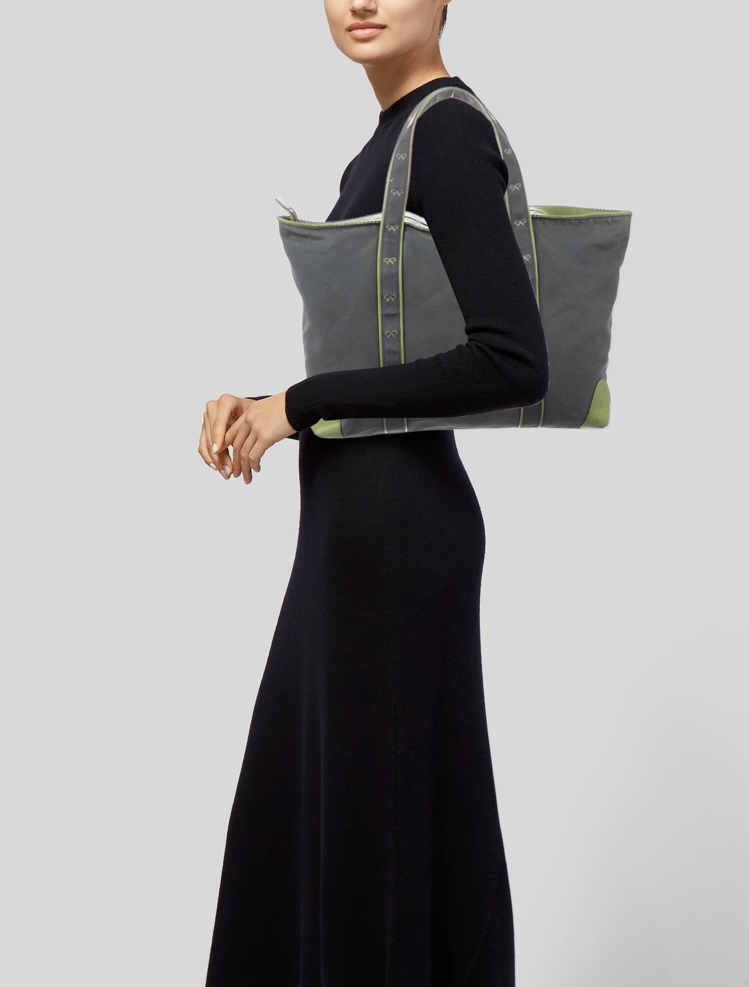 Anya Hindmarch I'm Not a Plastic Bag Canvas Tote w/ Tags Blue Totes