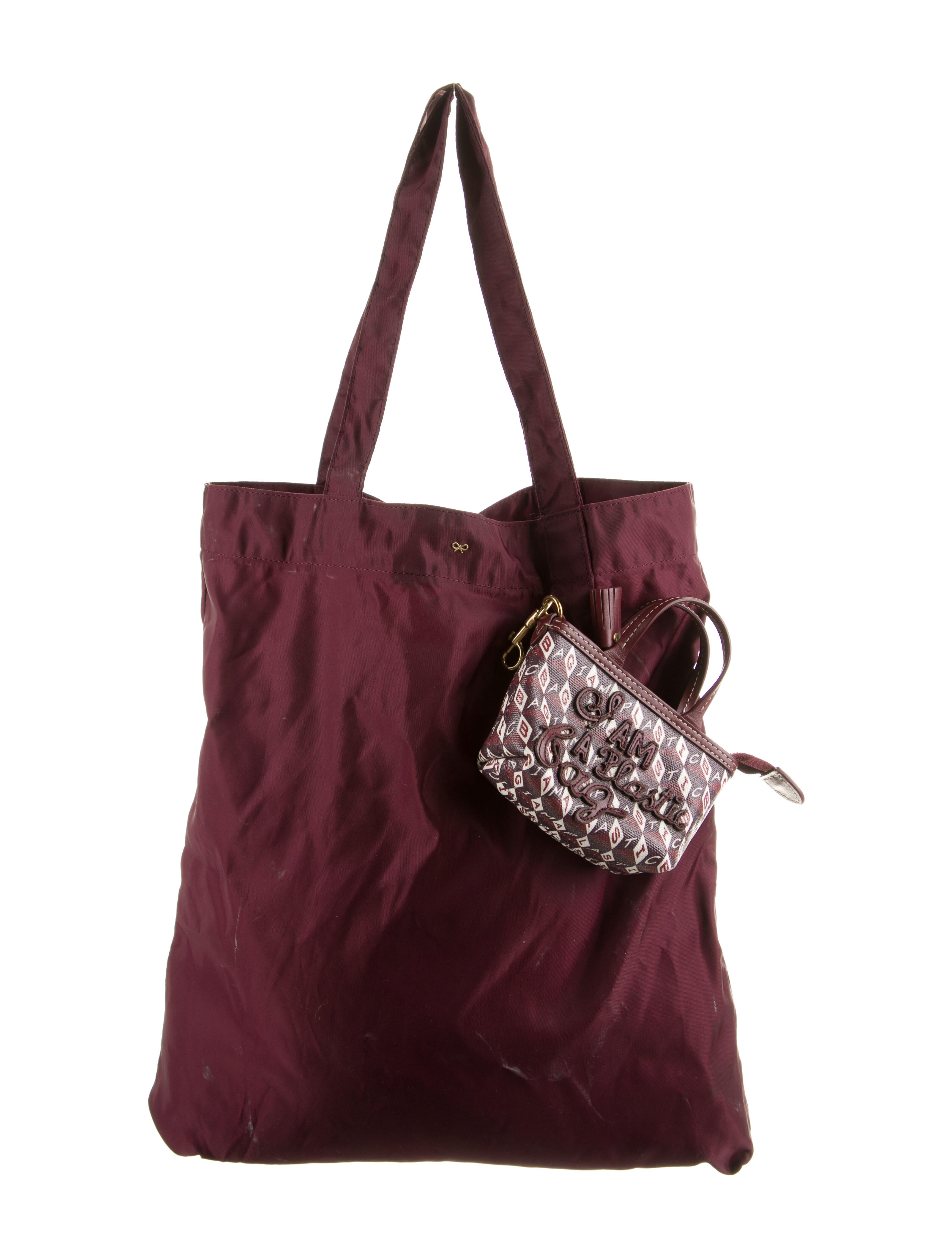 Anya Hindmarch Nylon Tote Bag Burgundy Totes, Handbags WAH34312 The RealReal