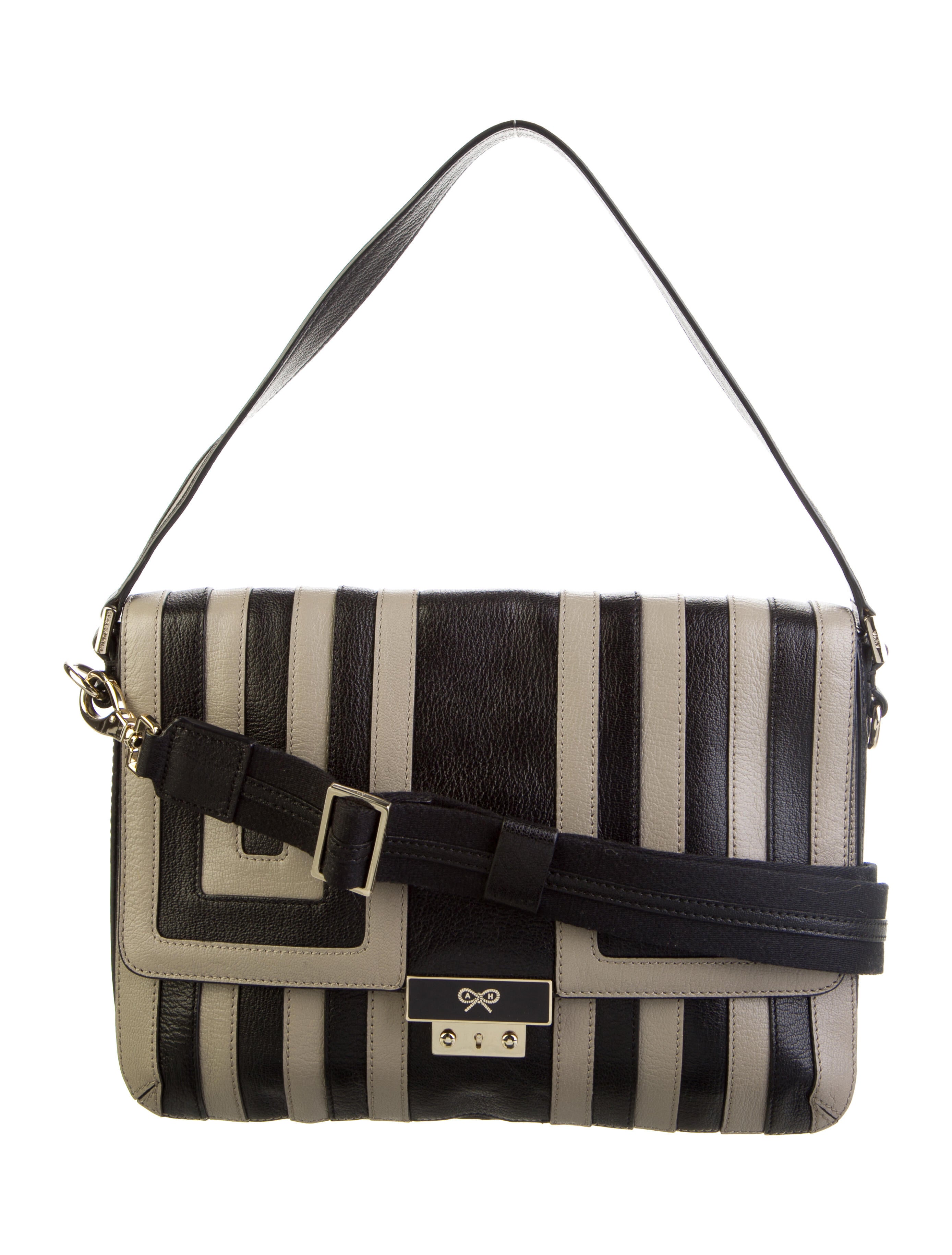 Anya Hindmarch Smooth Leather Crossbody Bag Black Crossbody Bags