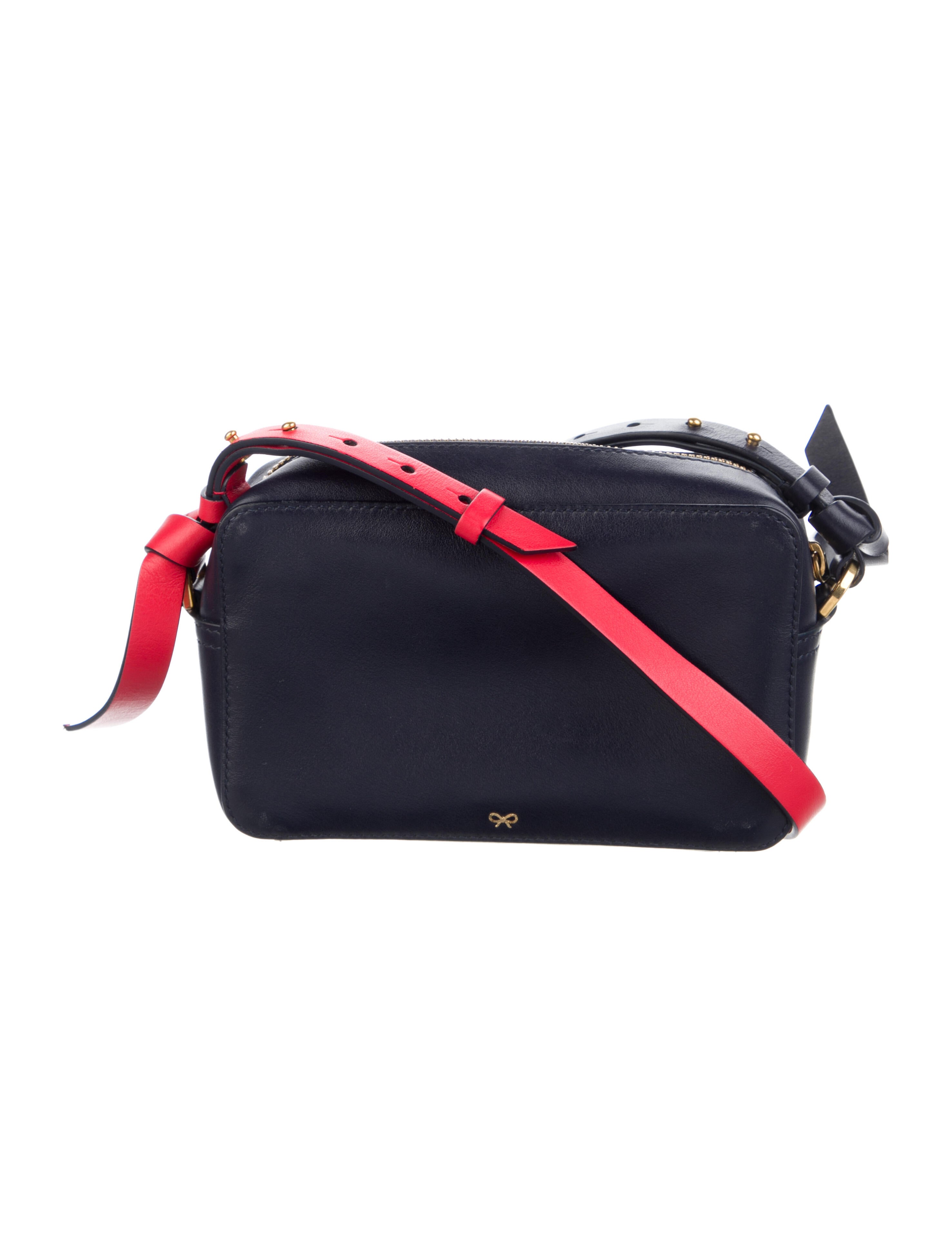 Anya Hindmarch Small Leather Crossbody Bag Blue Crossbody Bags