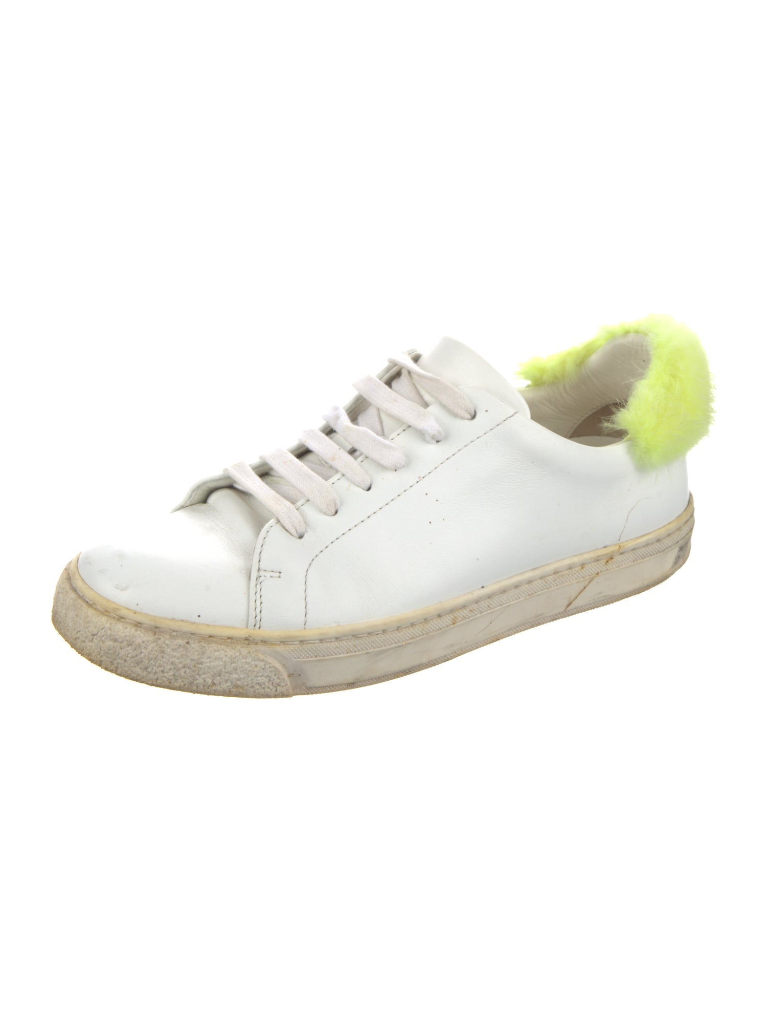Anya Hindmarch Leather Colorblock Pattern Sneakers