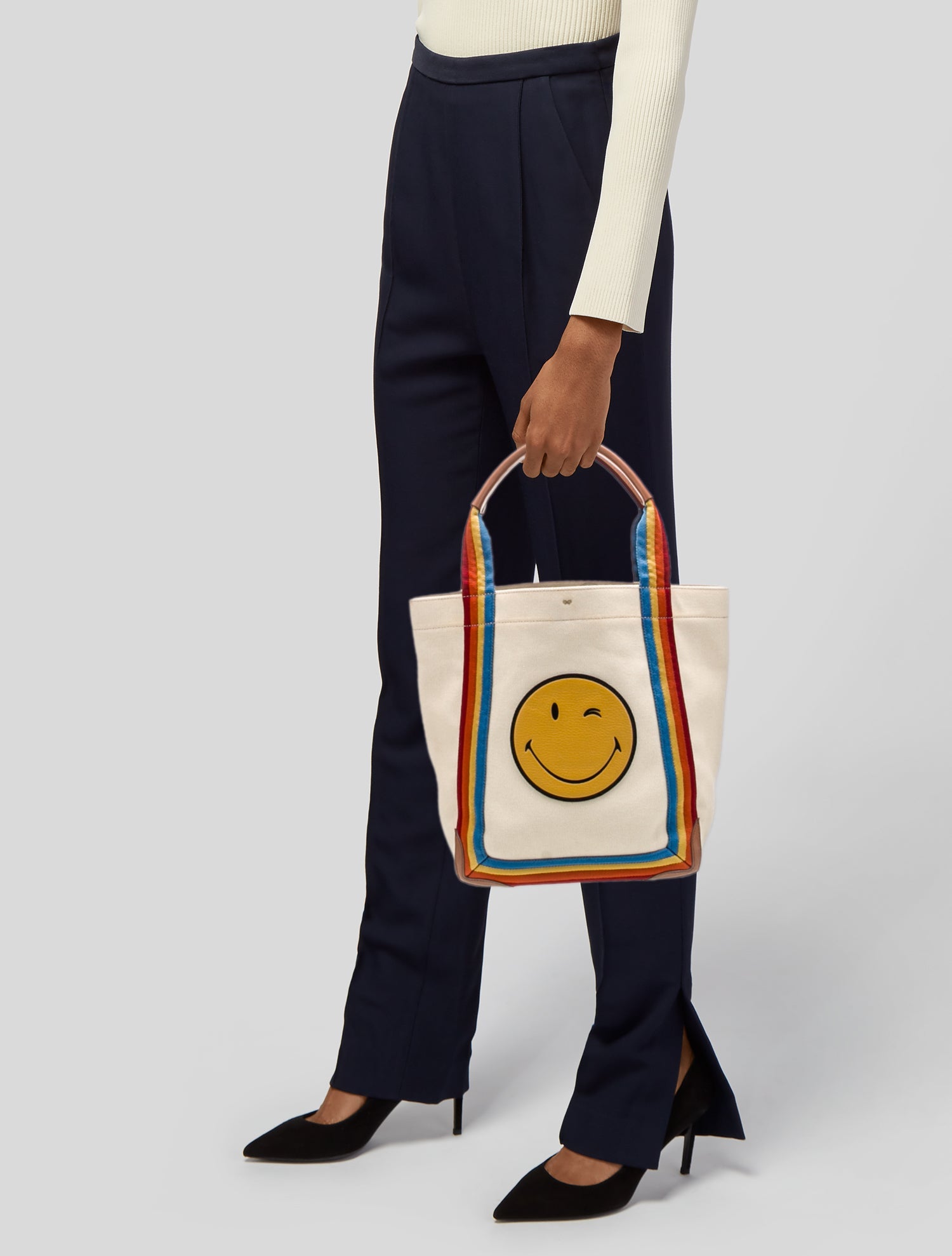 Anya Hindmarch Canvas Top Handle Bag