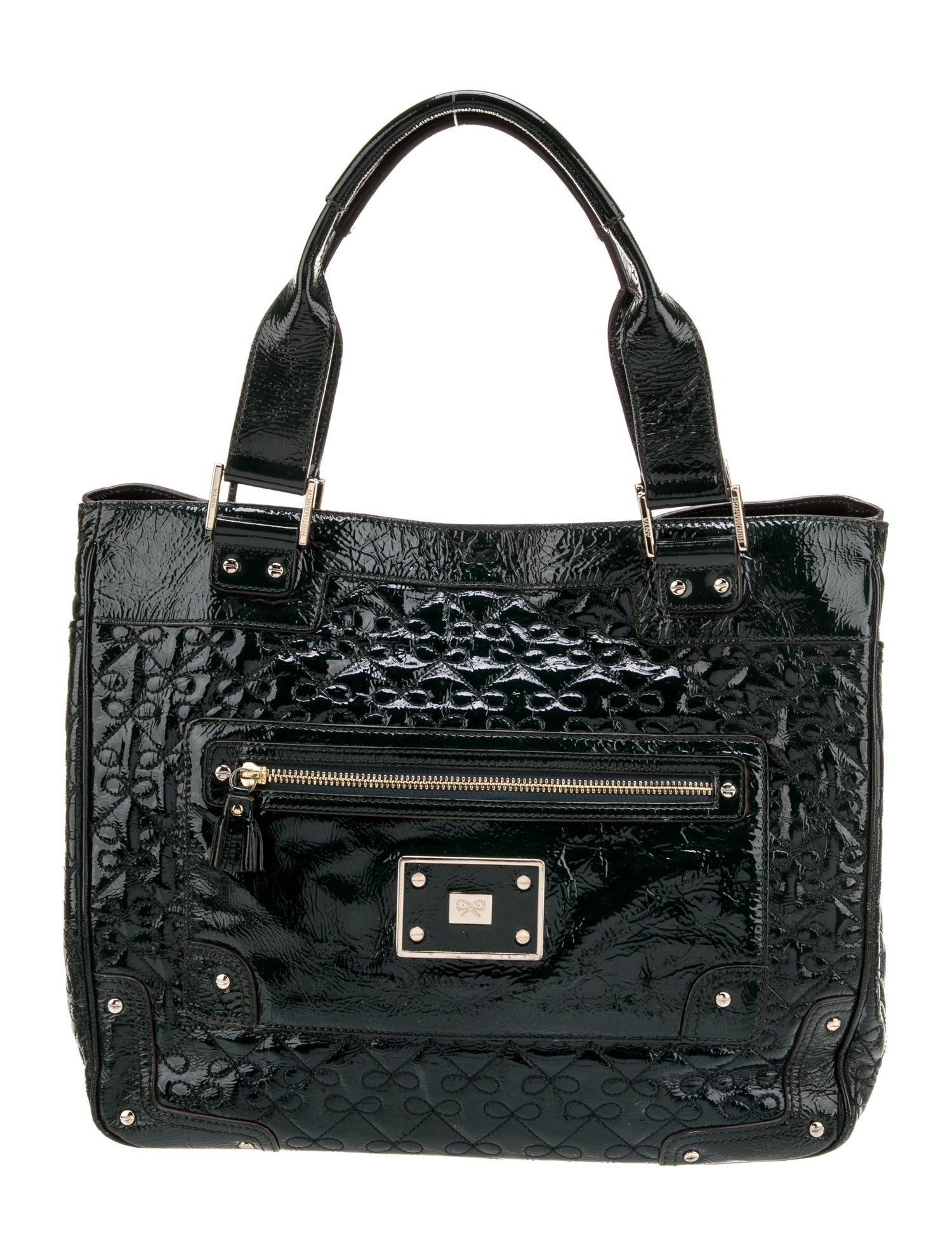 Anya Hindmarch Patent Leather Top Handle Bag