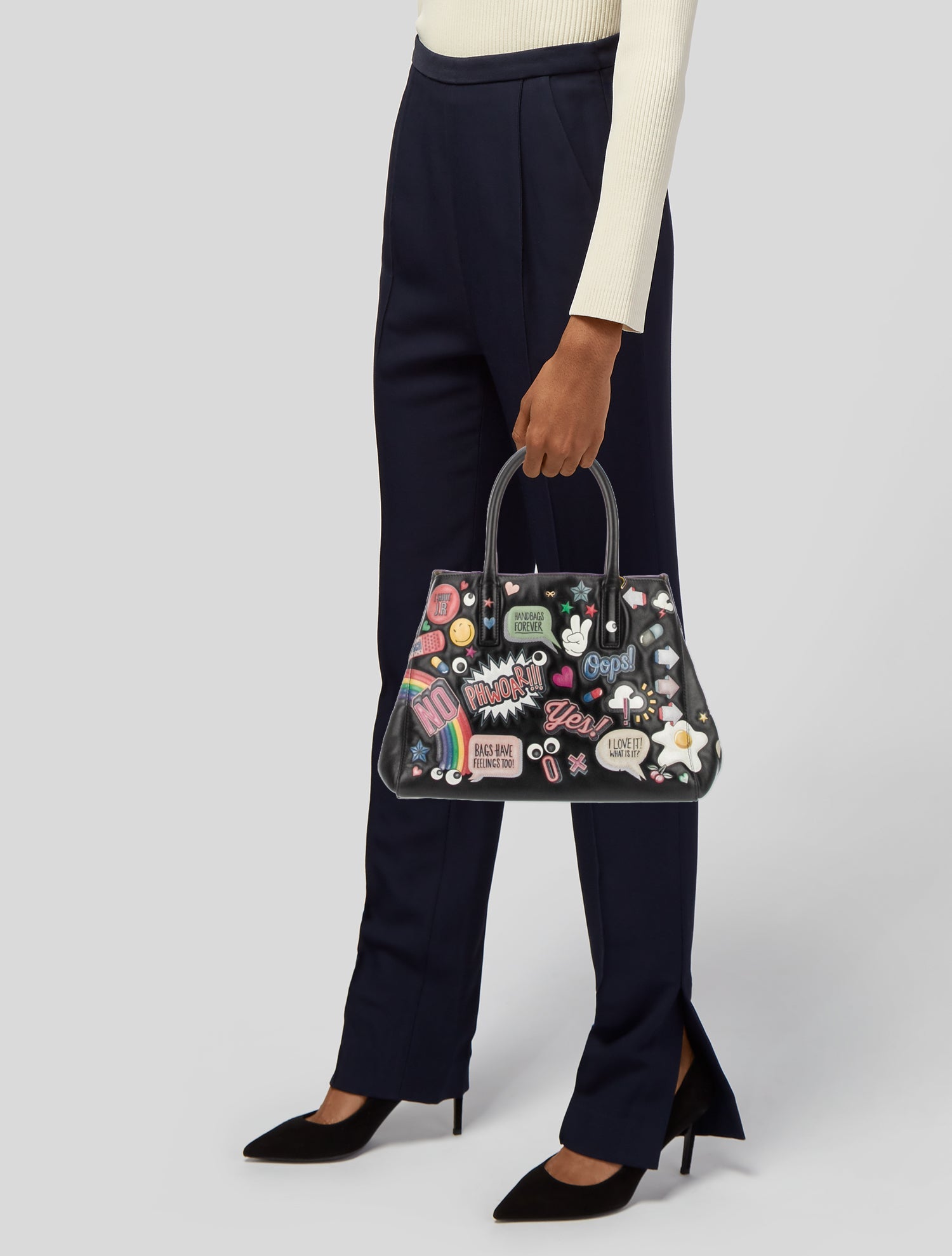 Anya Hindmarch Leather Top Handle Bag