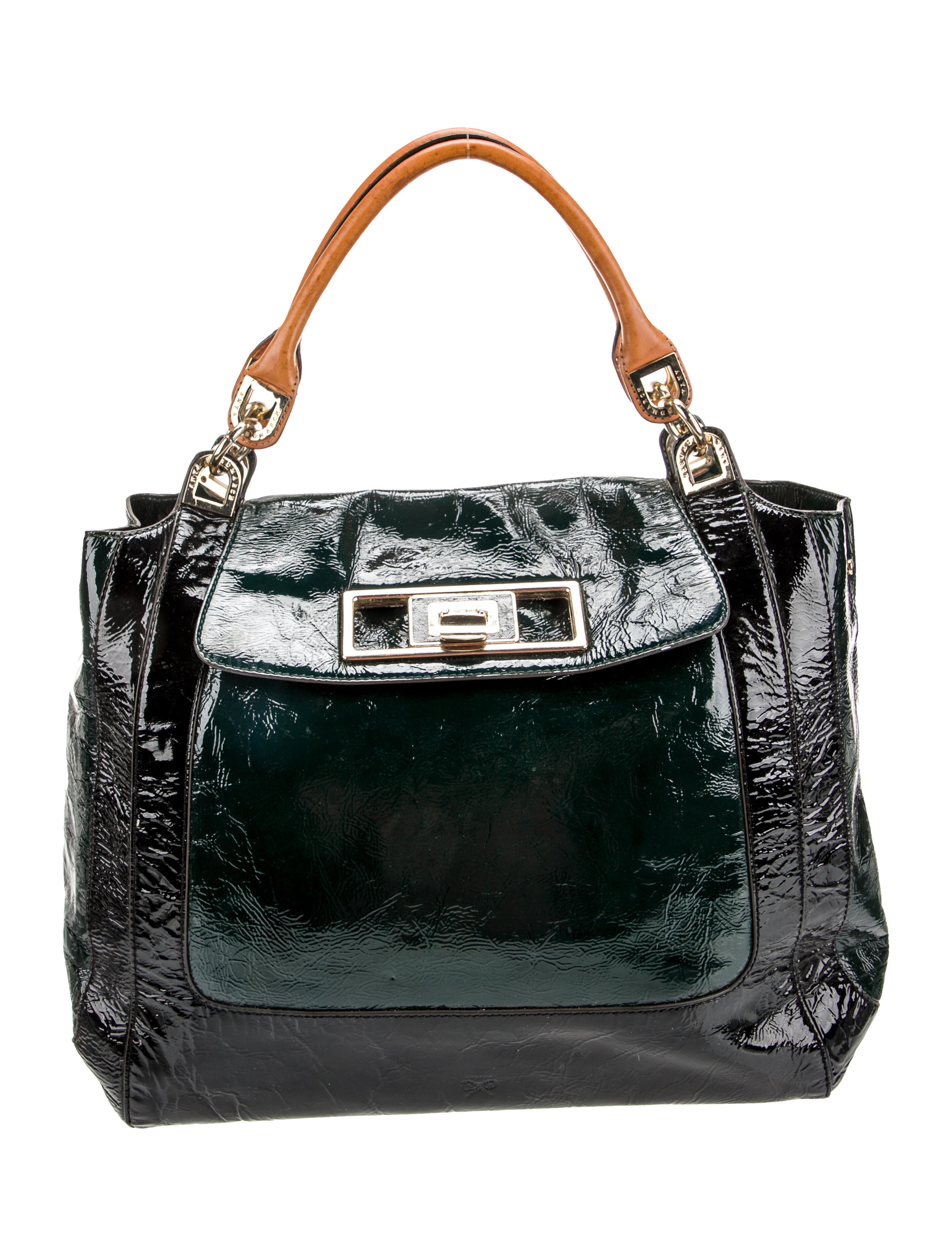 Anya Hindmarch Patent Leather Top Handle Bag