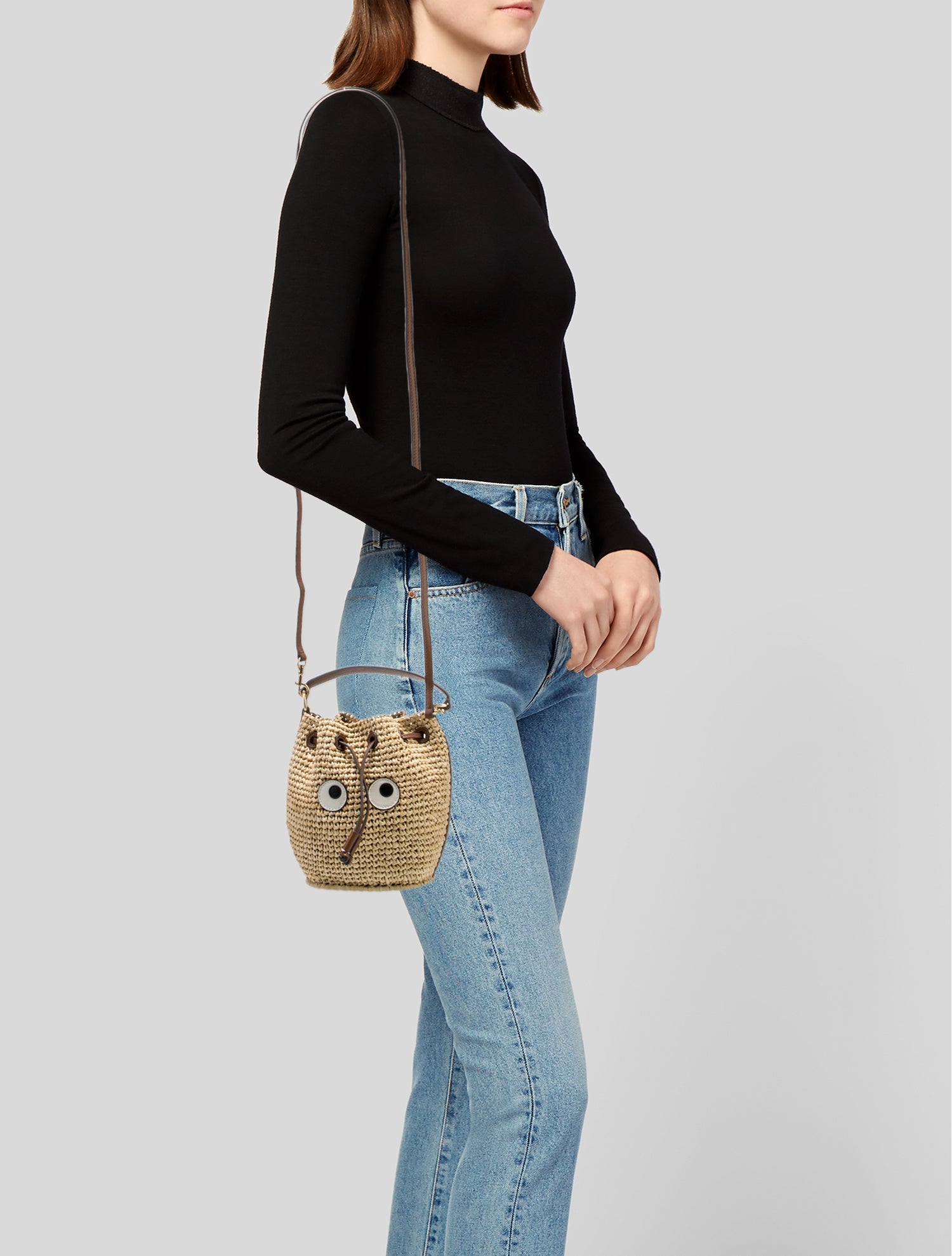 Anya Hindmarch Raffia Bucket Bag