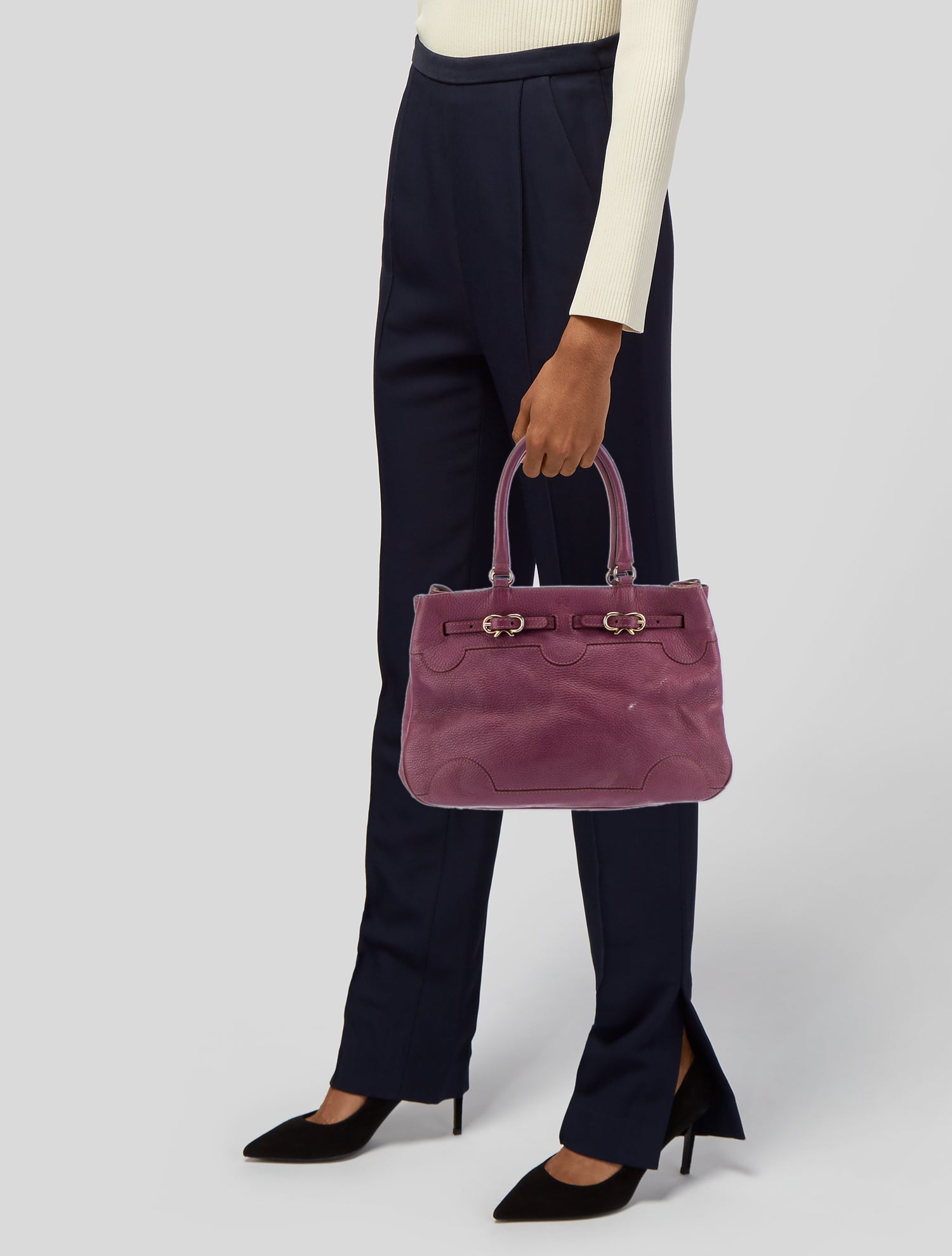 Anya Hindmarch Leather Top Handle Bag