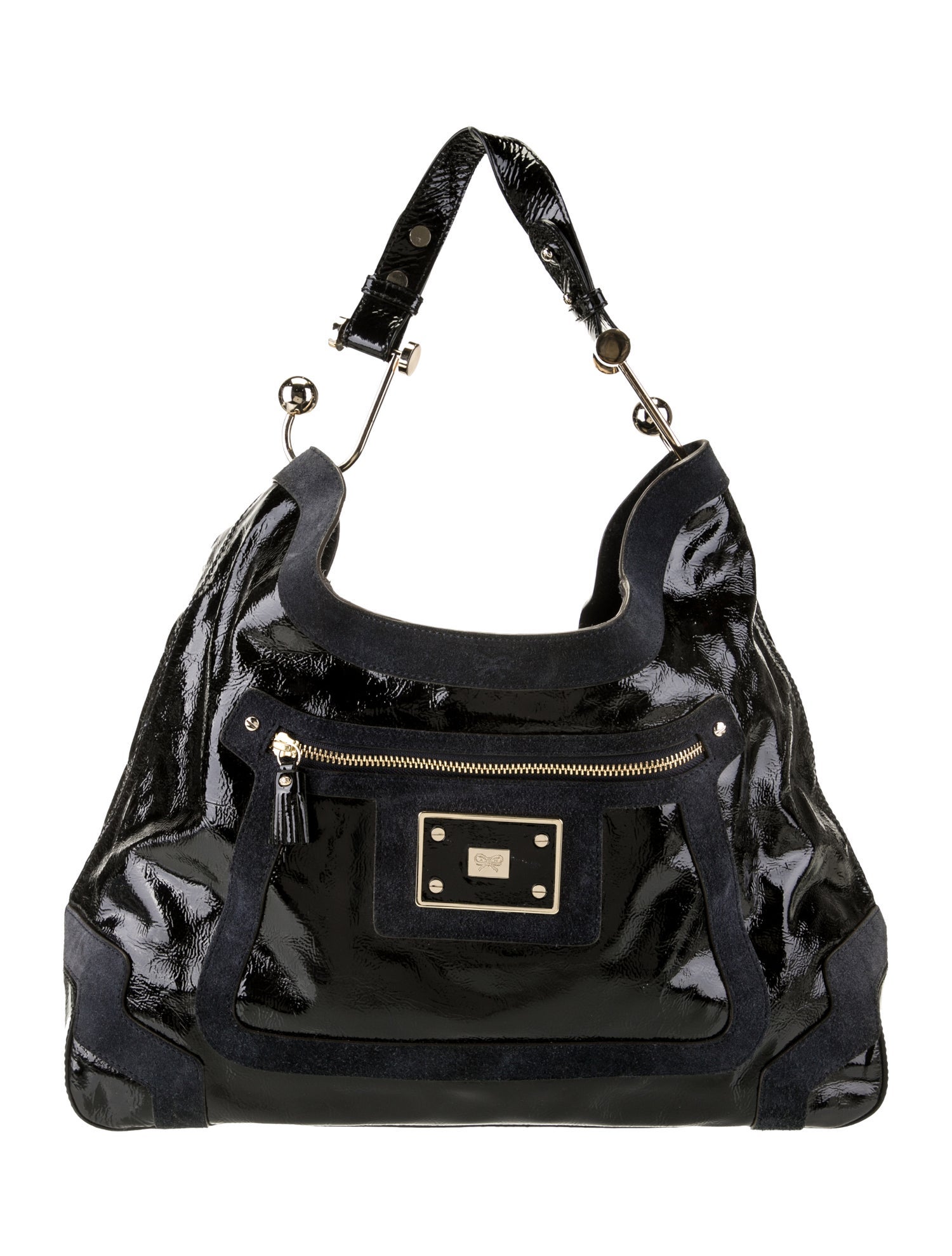 BCBG Max Azria Leather Multi-Pocket Hobo - Black Hobos