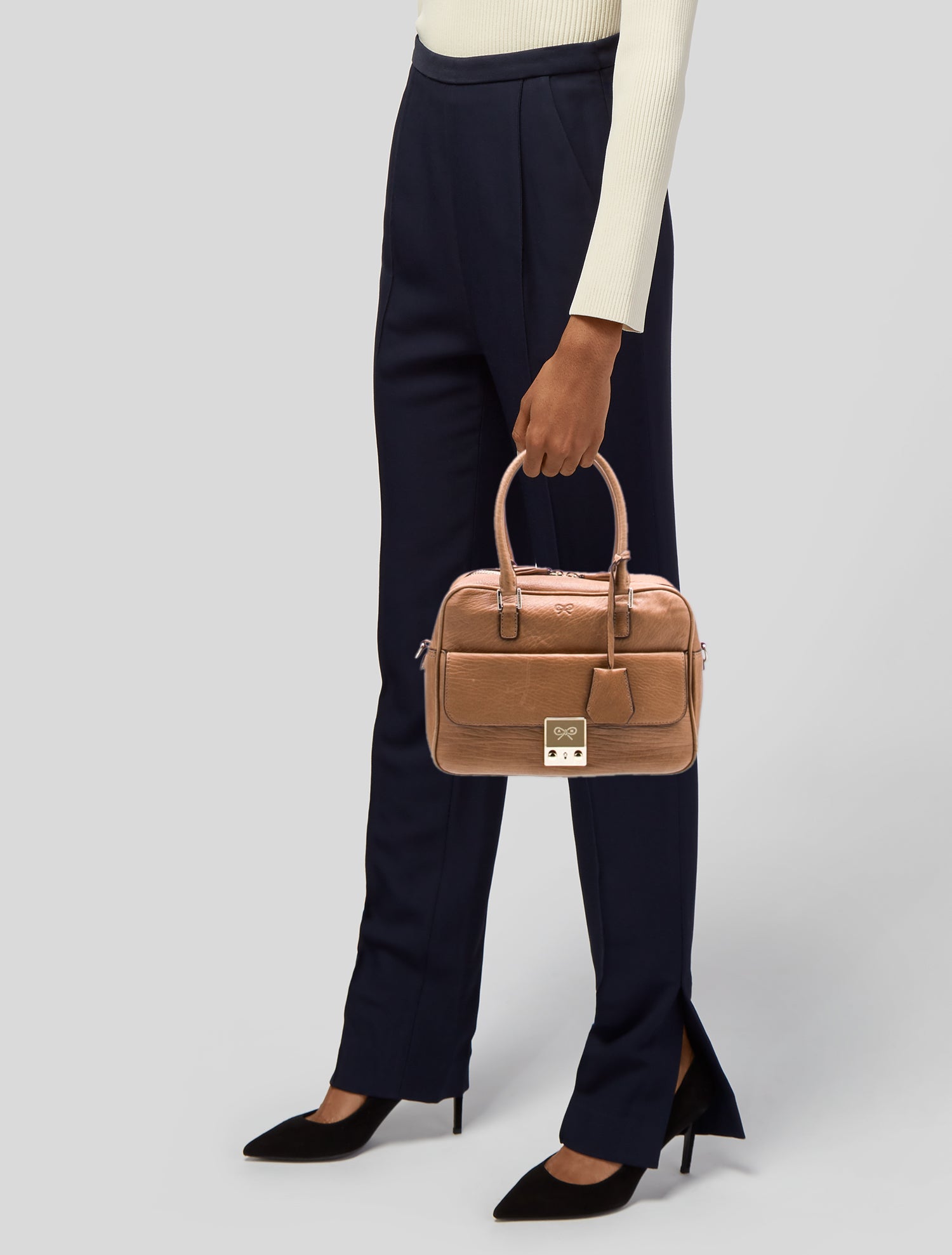 Anya Hindmarch Leather Top Handle Bag