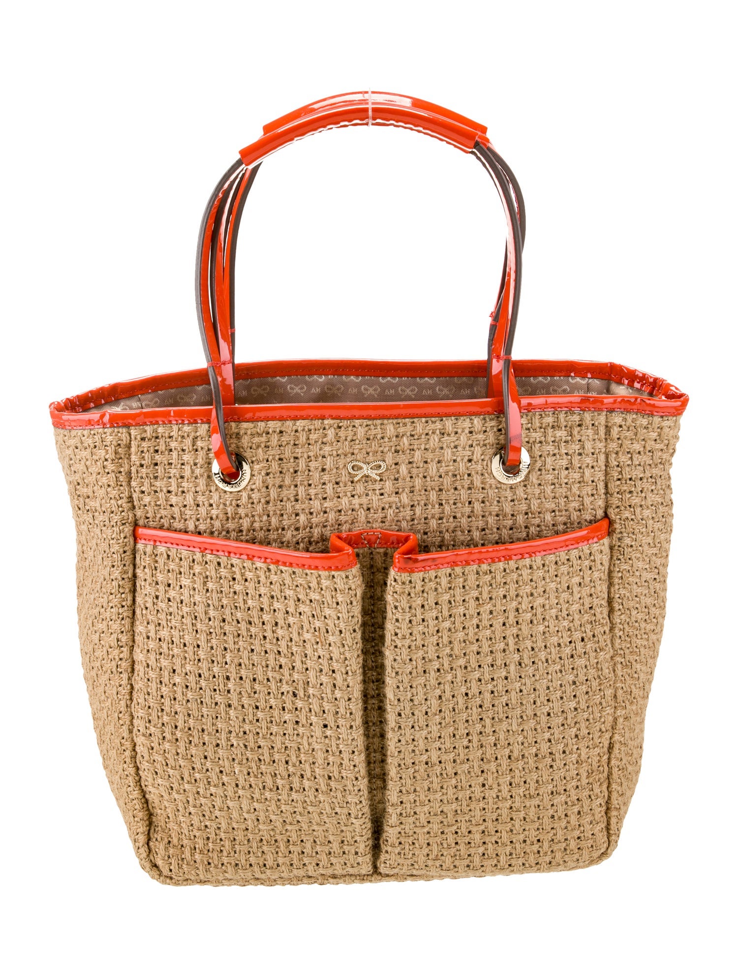 Anya Hindmarch Jute Top Handle Bag