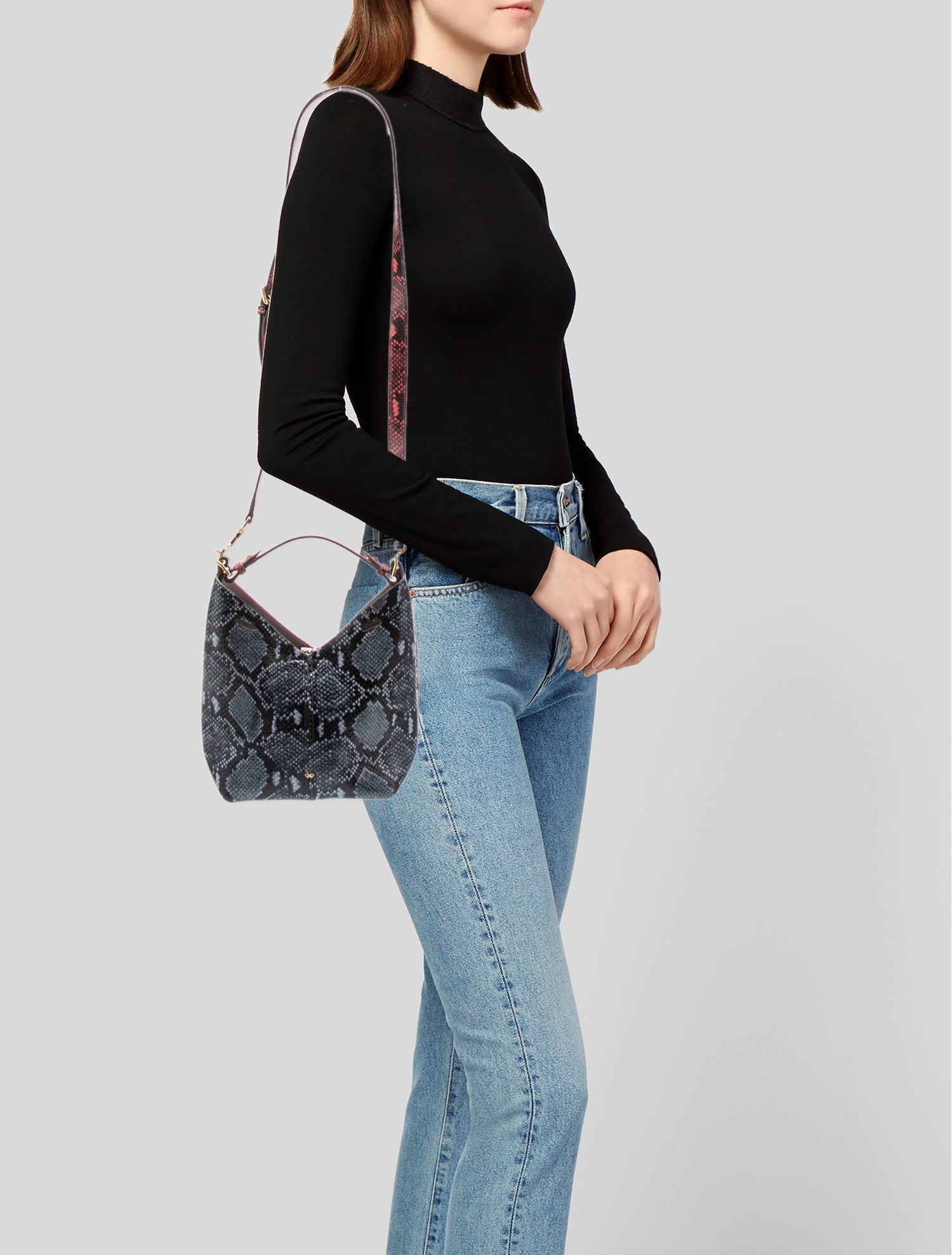 Anya Hindmarch Embossed Leather Shoulder Bag