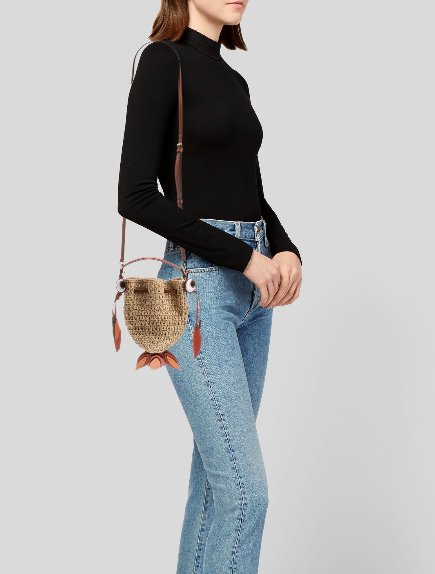 Anya Hindmarch Raffia Bucket Bag