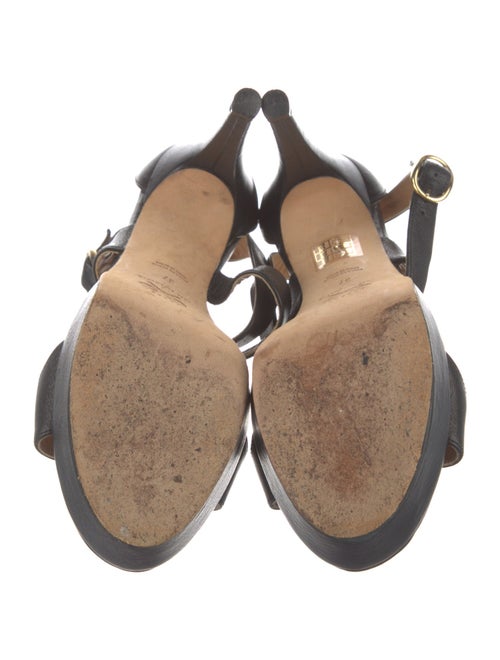 Anya Hindmarch Leather T-Strap Sandals