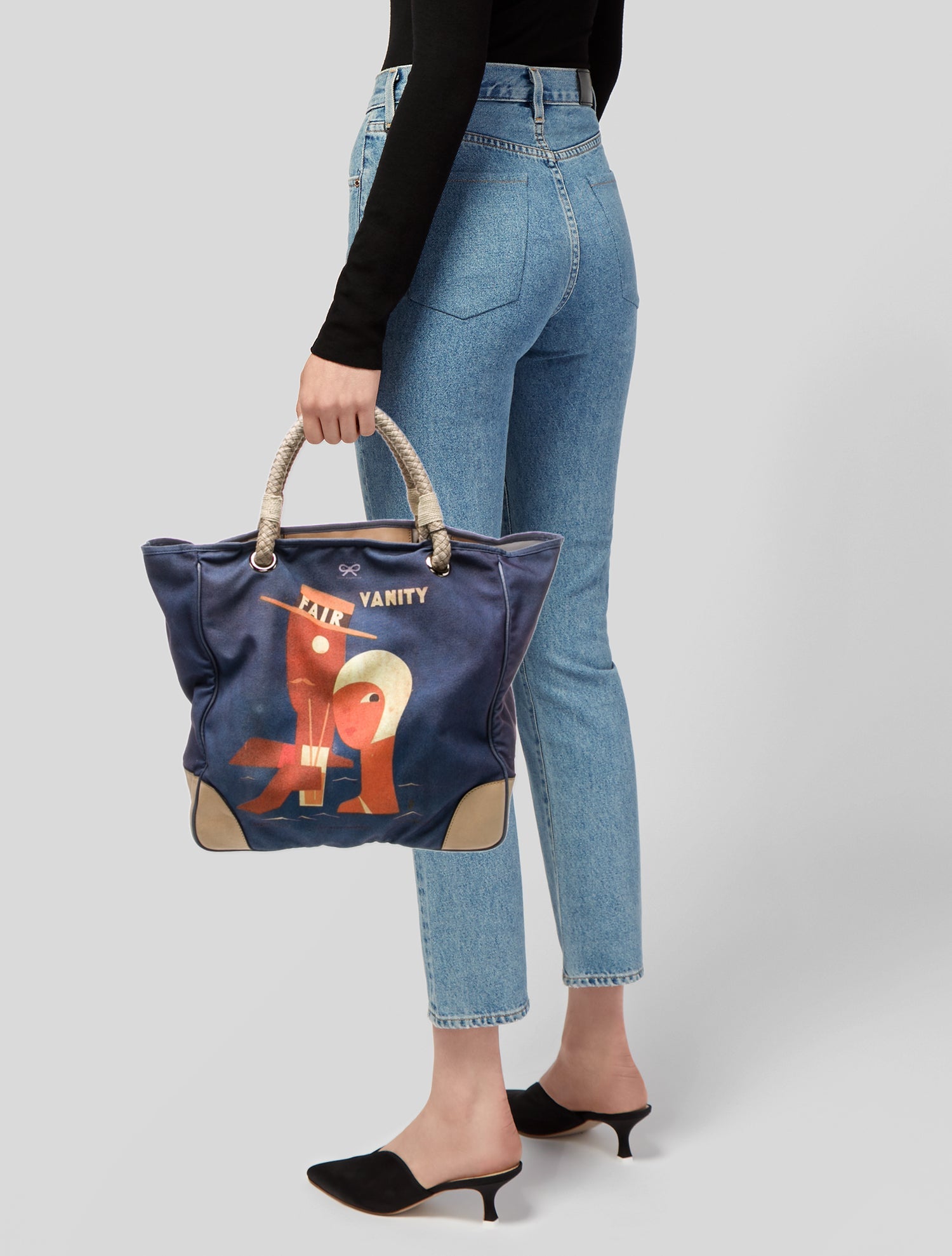 Anya Hindmarch Canvas Top Handle Bag