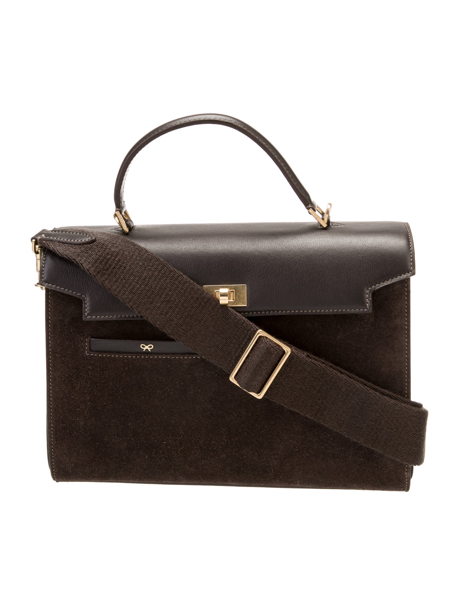 Anya Hindmarch Suede Top Handle Bag