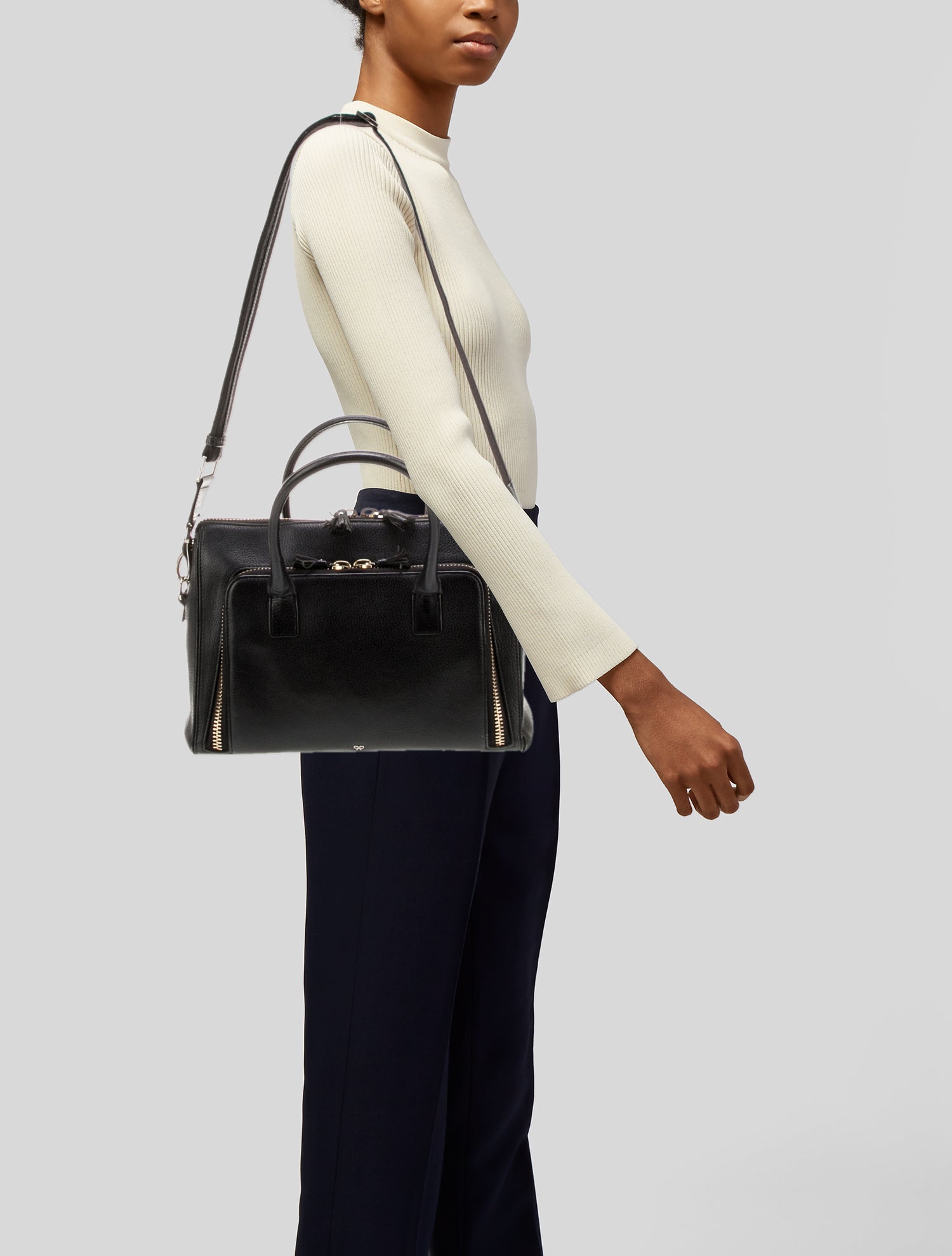 Anya Hindmarch Leather Top Handle Bag