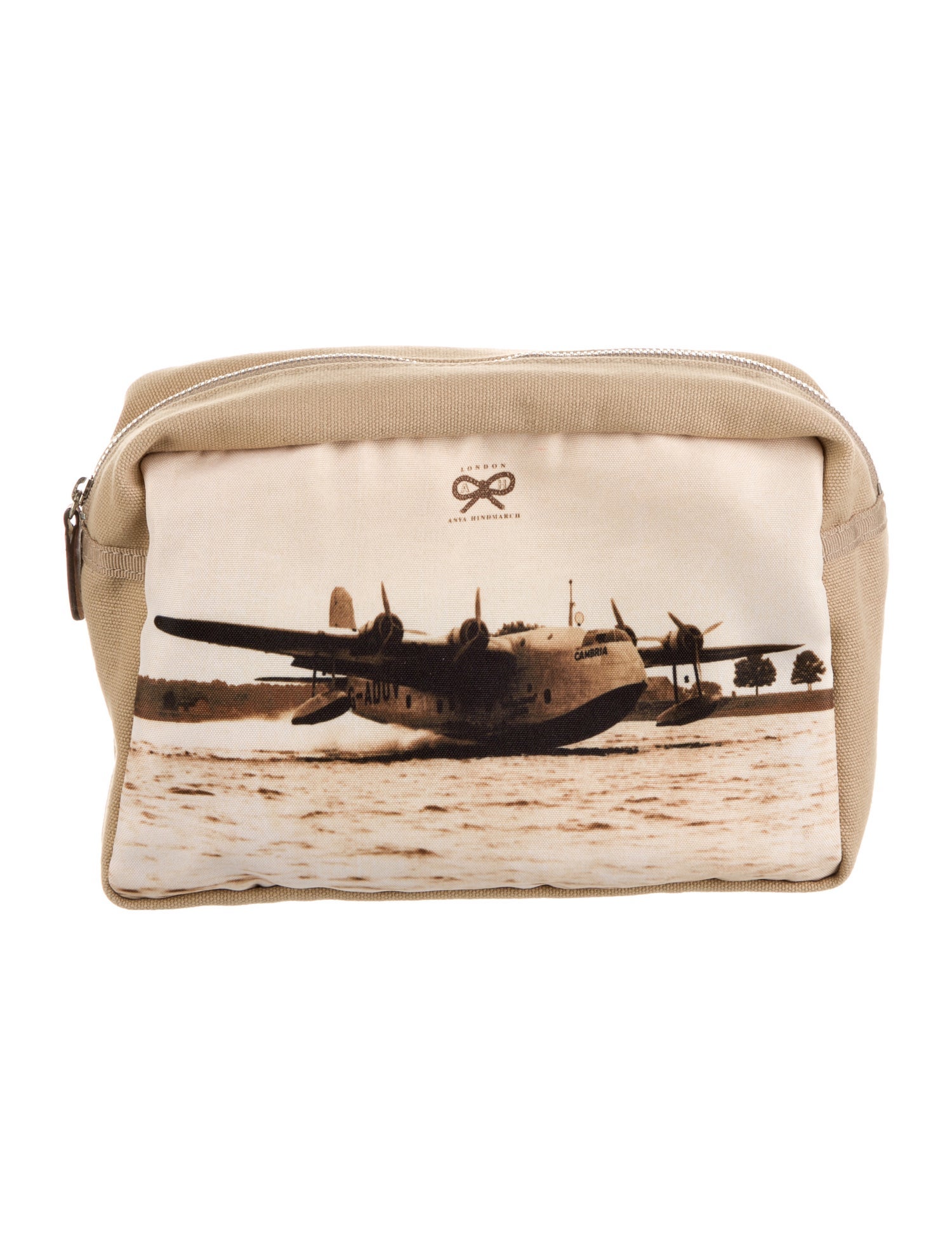 Anya Hindmarch printed cosmetic bag